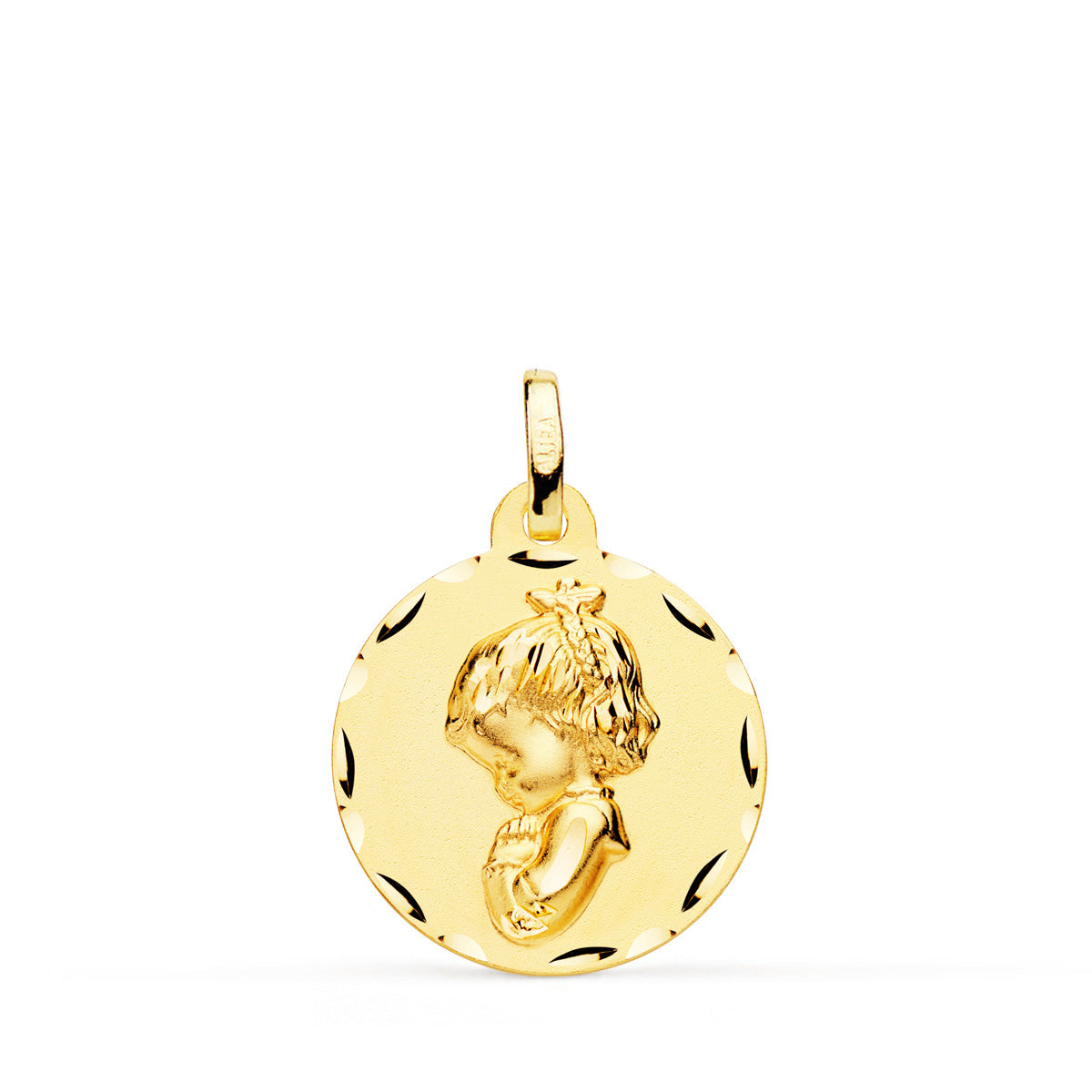 18K Médaille Vierge Fille 18MM