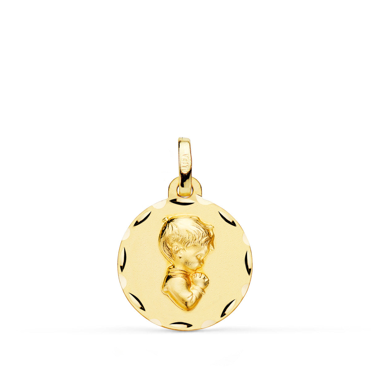 18K Médaille Garçon Communion 16 mm