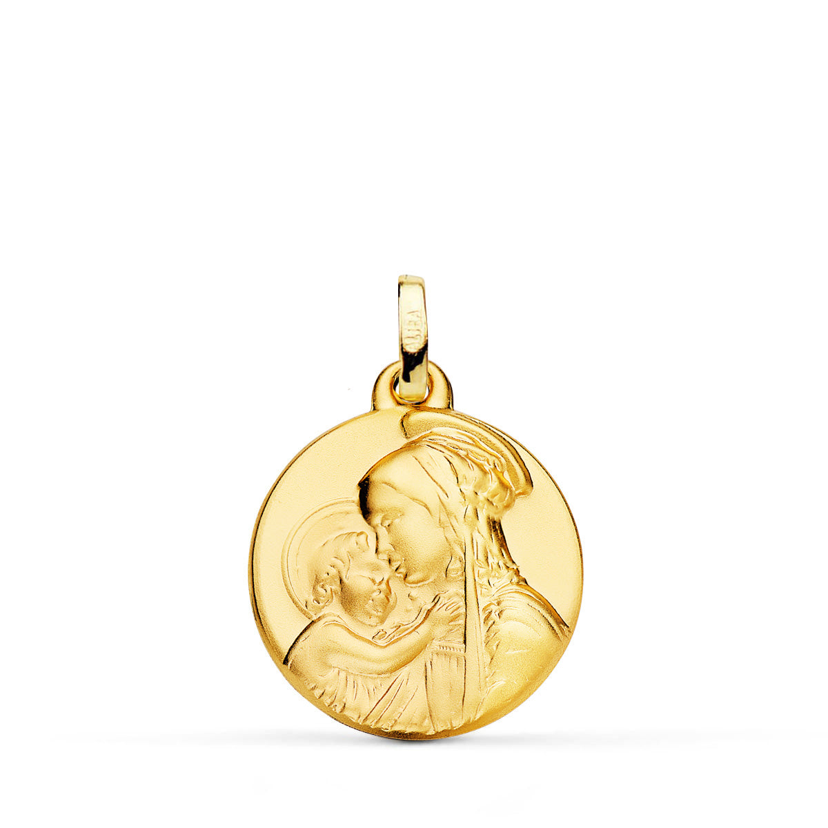 18K Médaille Vierge à Lenfant 18 mm