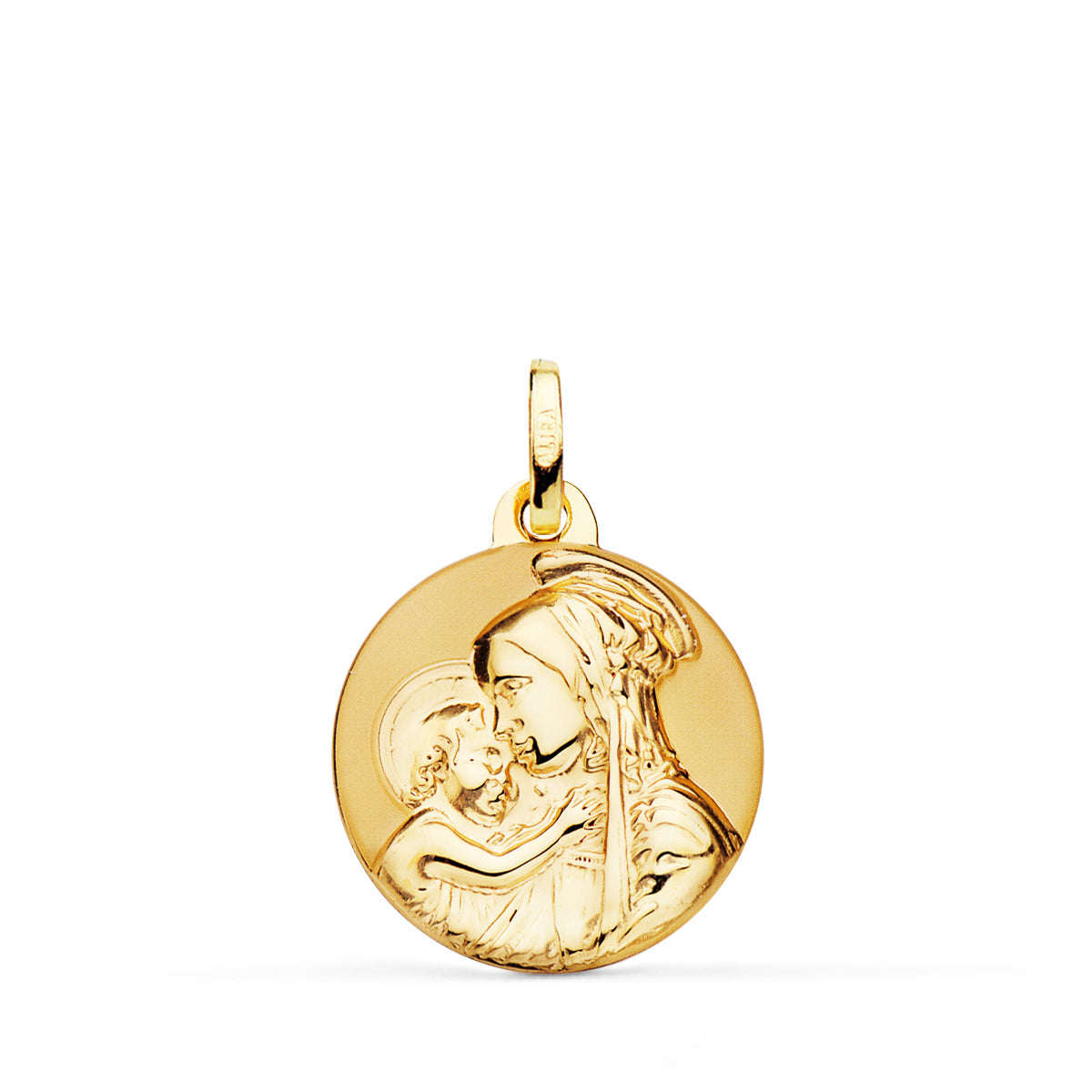 18K Médaille Vierge à Lenfant 18 mm