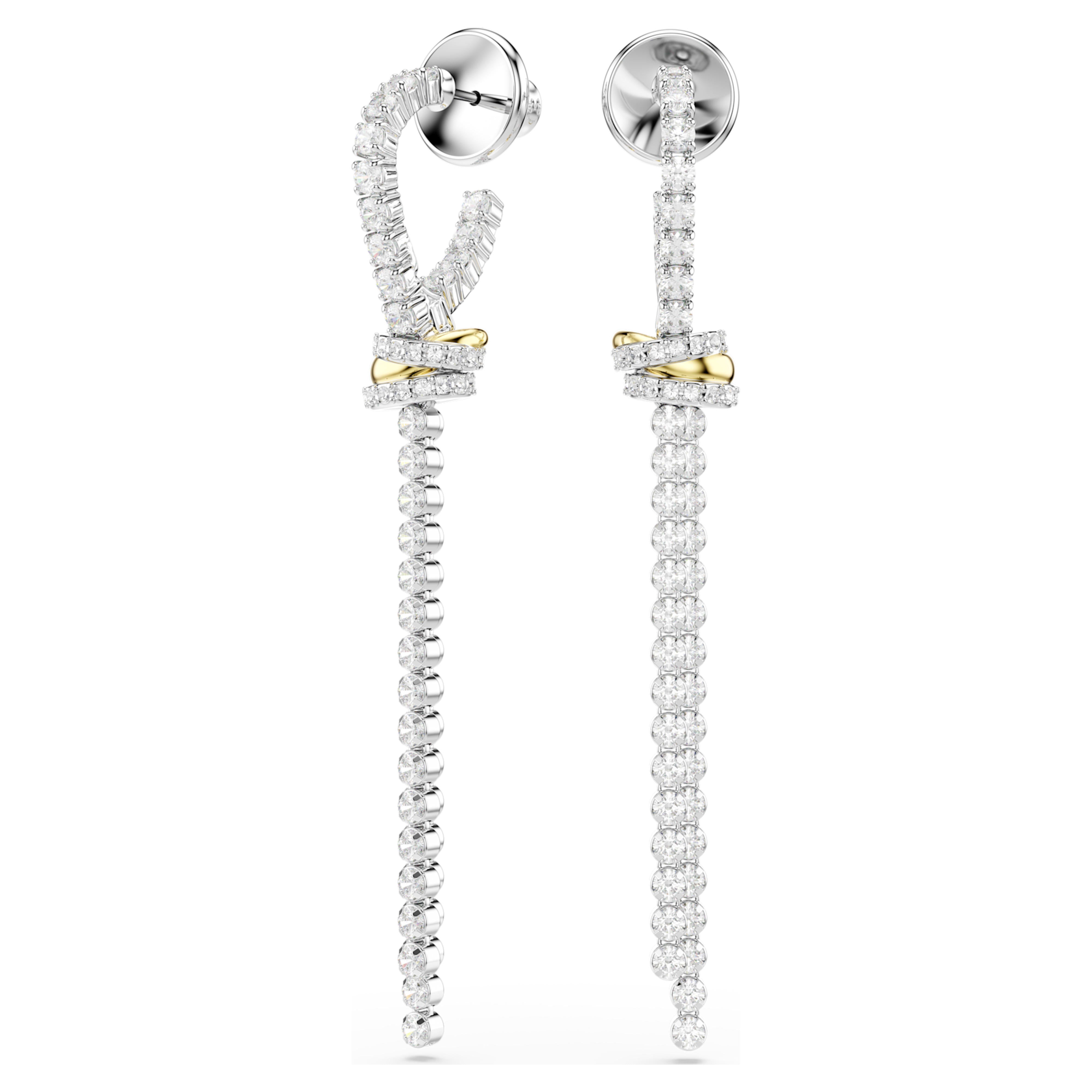 Boucles d'oreilles Swarovski - Hyperbola Spin - Blanc & Finition Mixte