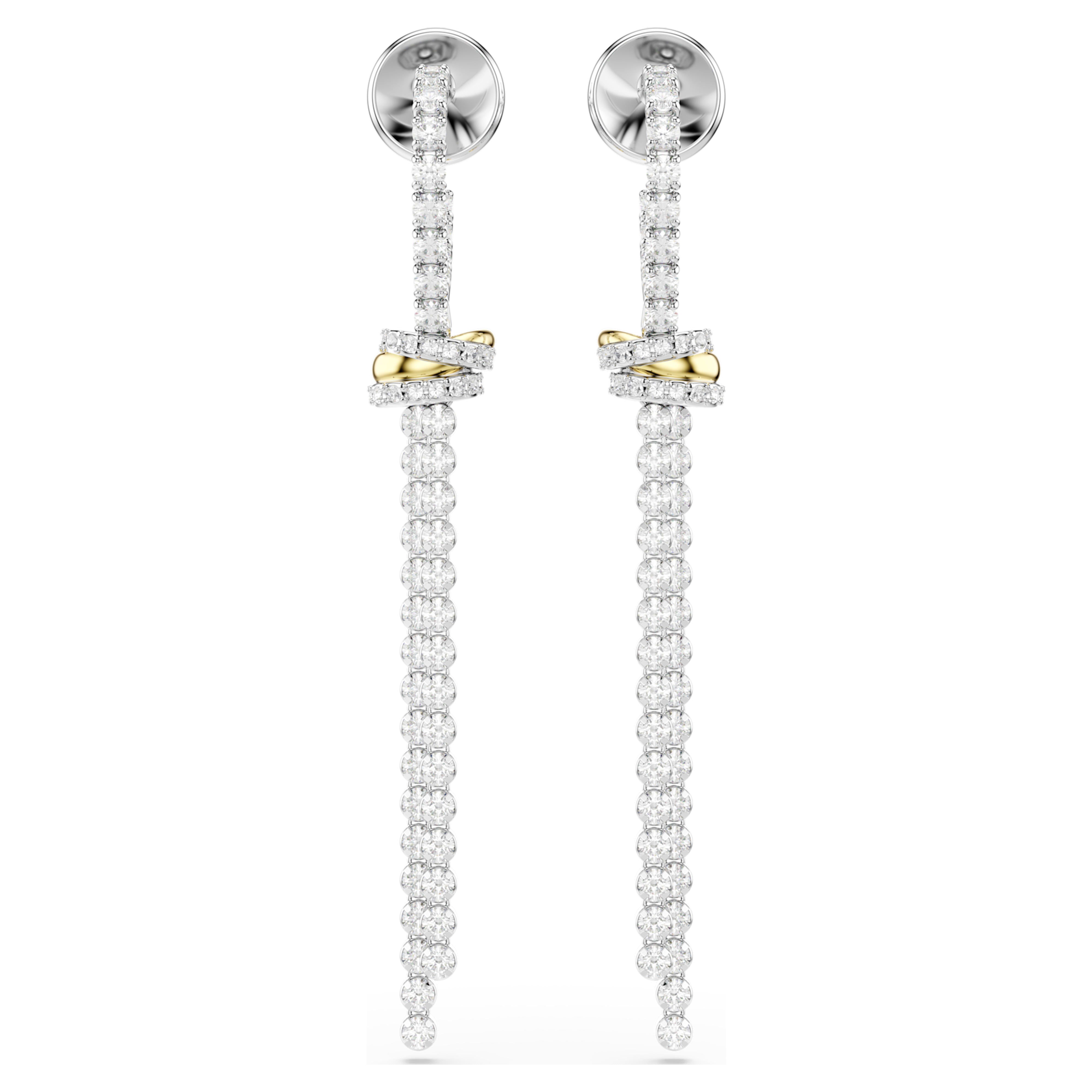 Boucles d'oreilles Swarovski - Hyperbola Spin - Blanc & Finition Mixte vue 5