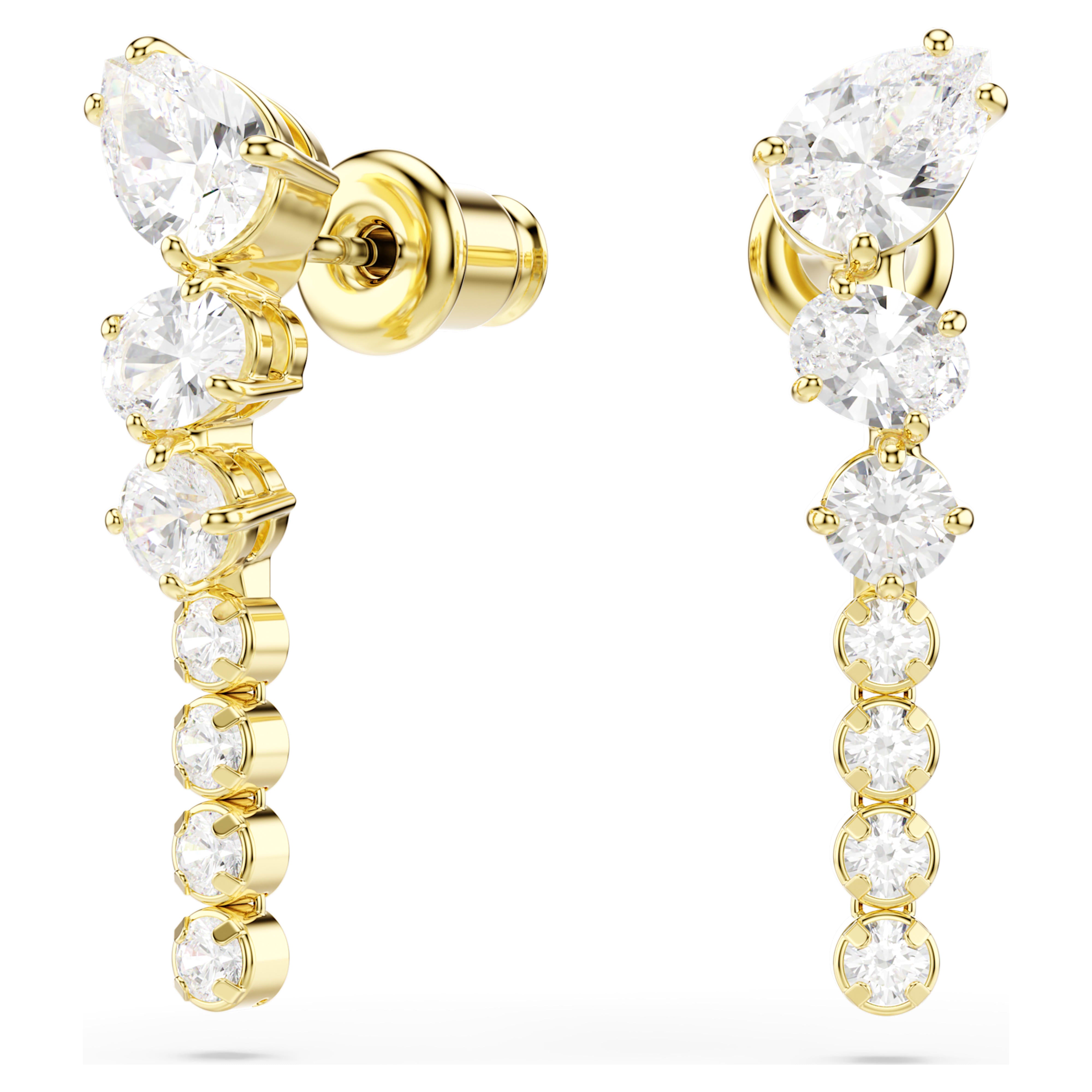 Swarovski Earrings - Mesmera Attract - White & Gold view 5
