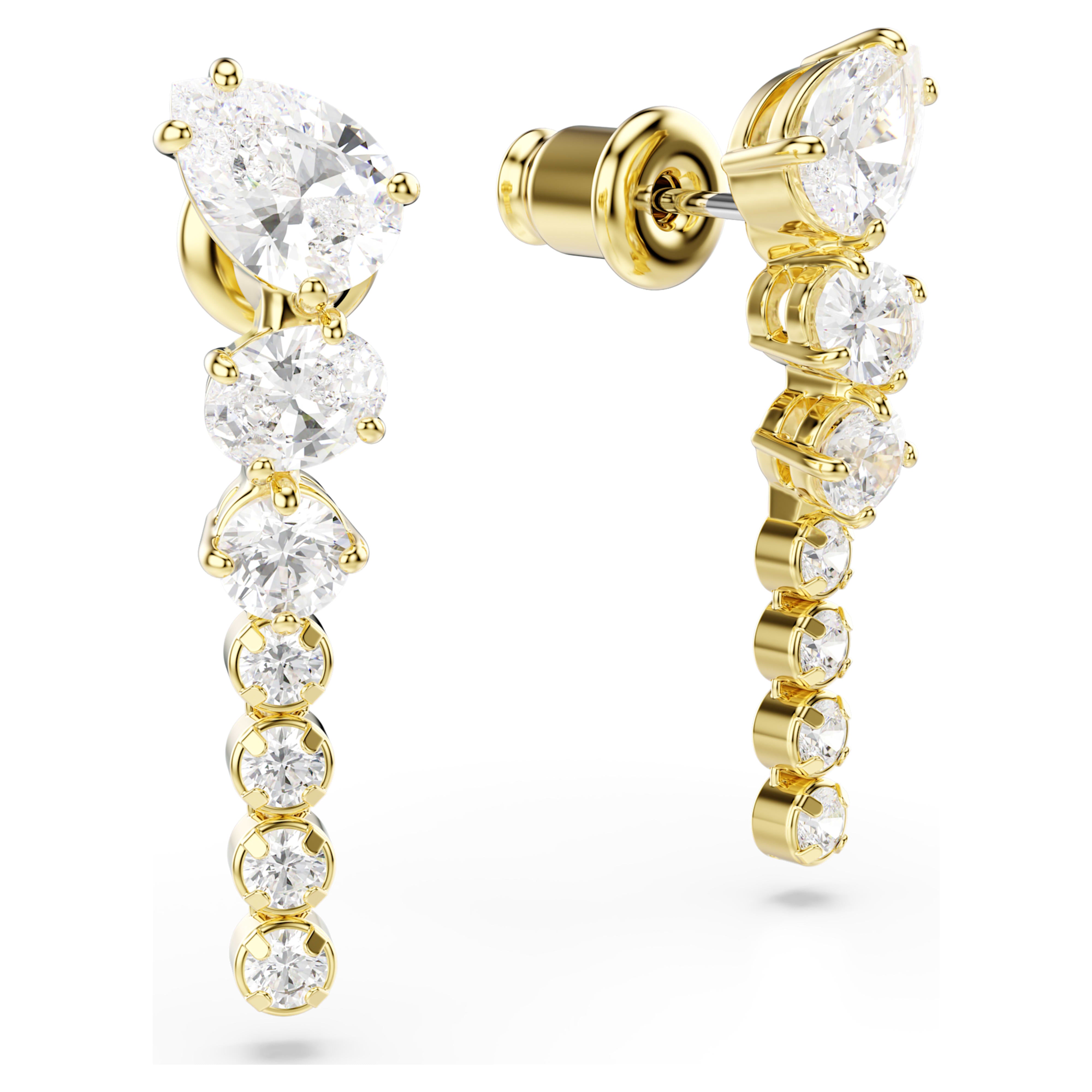 Swarovski Earrings - Mesmera Attract - White & Gold view 3