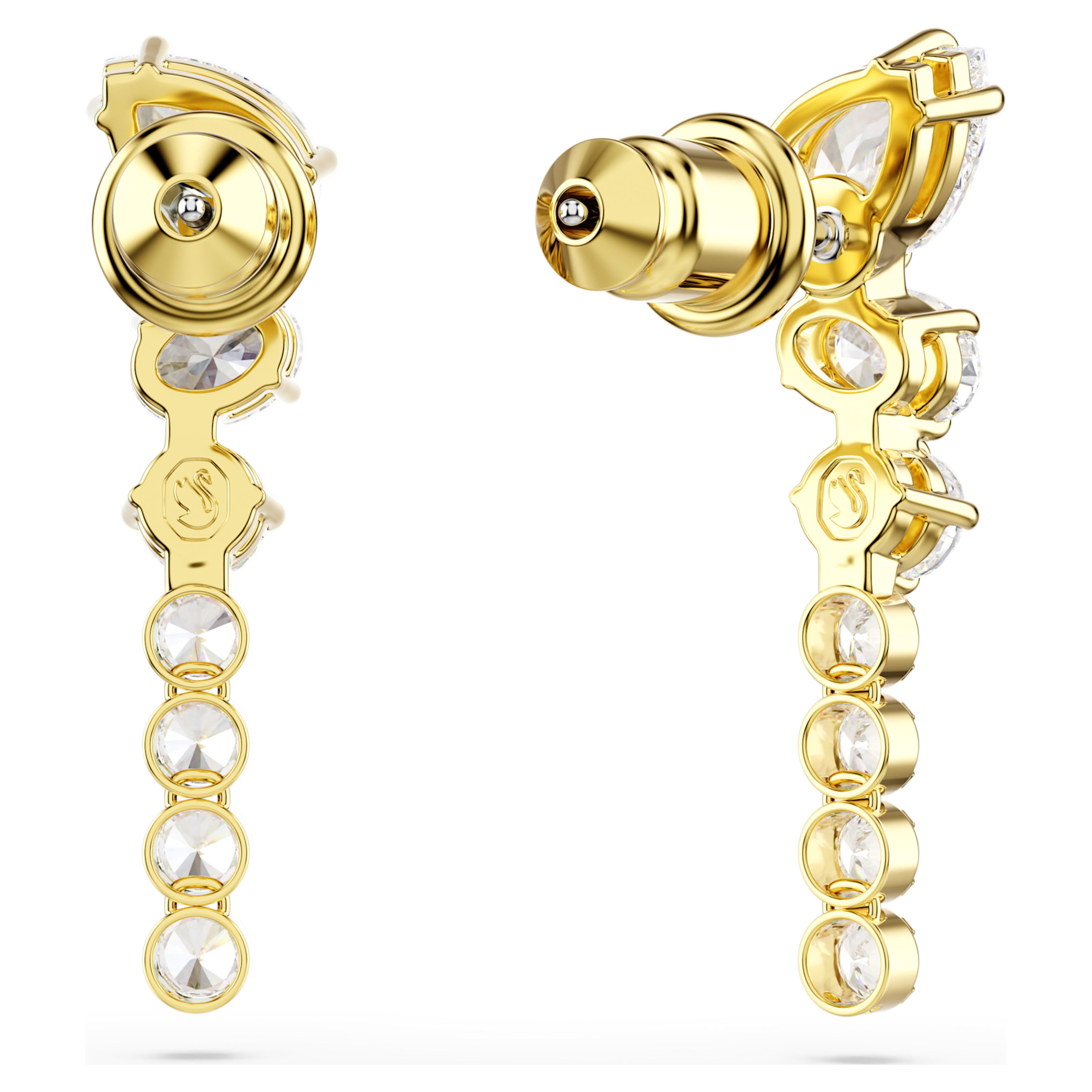 Swarovski Earrings - Mesmera Attract - White & Gold view 4