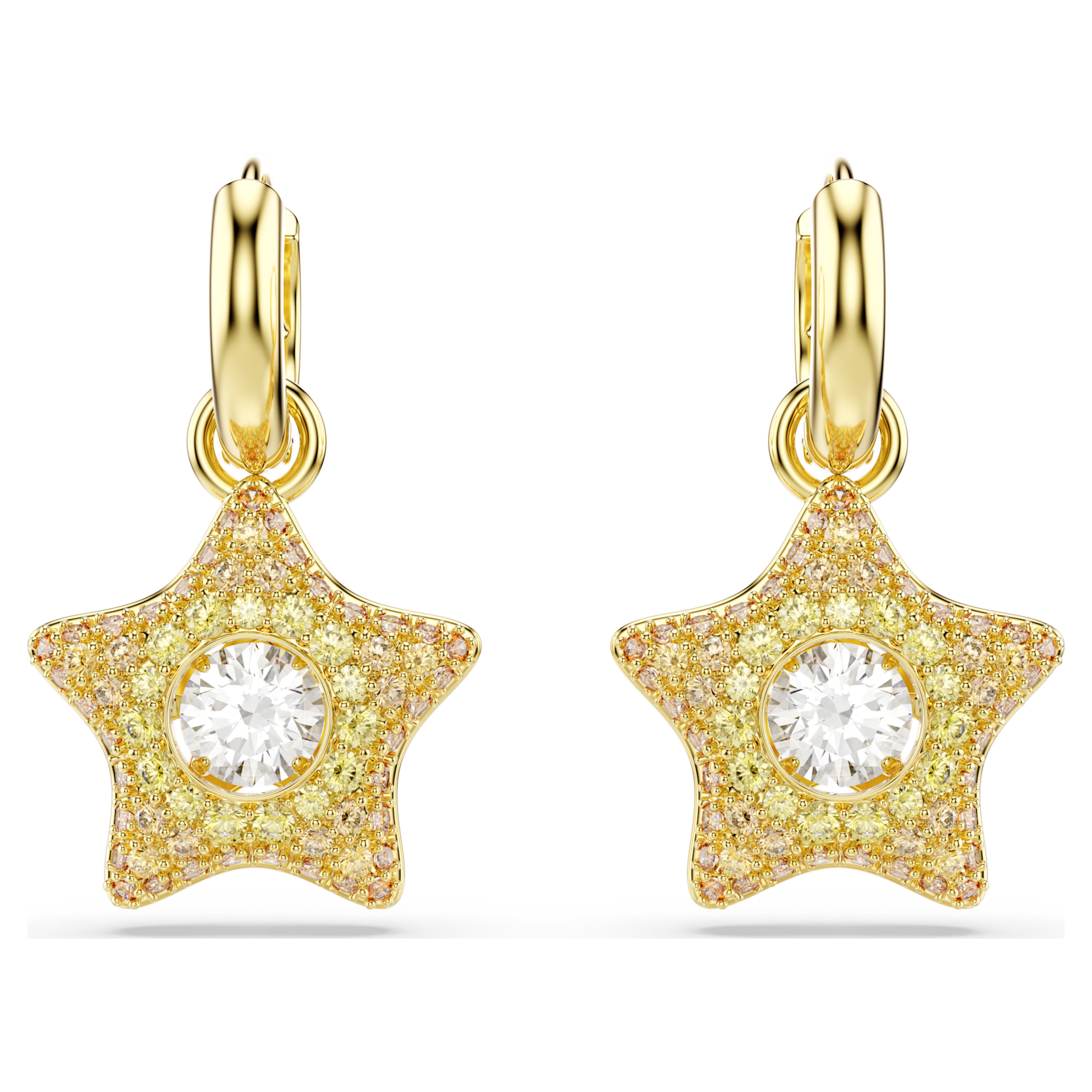 Swarovski örhängen - Sublima Luna - Stjärna - Vit & guld vy 5