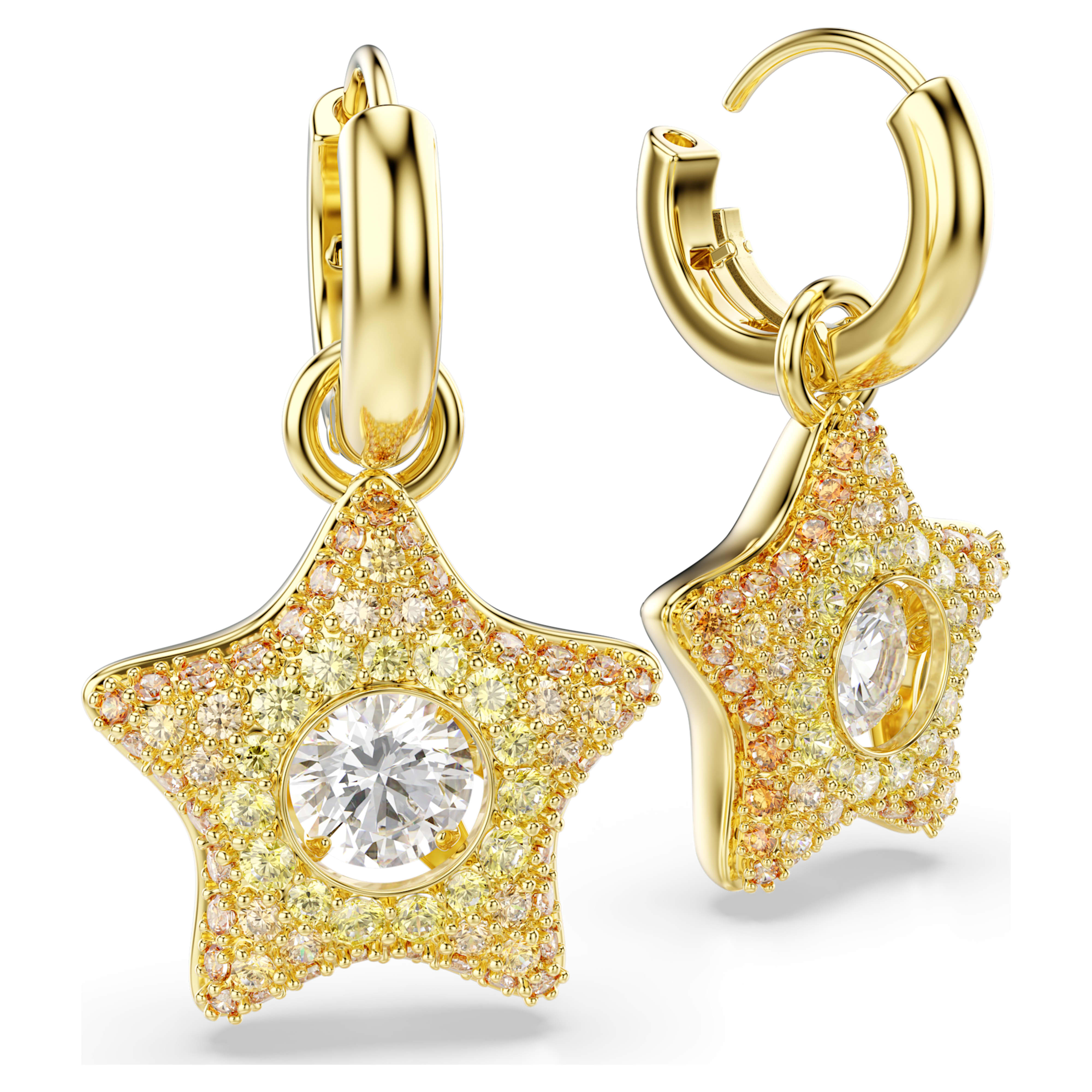 Swarovski örhängen - Sublima Luna - Stjärna - Vit & guld vy 3