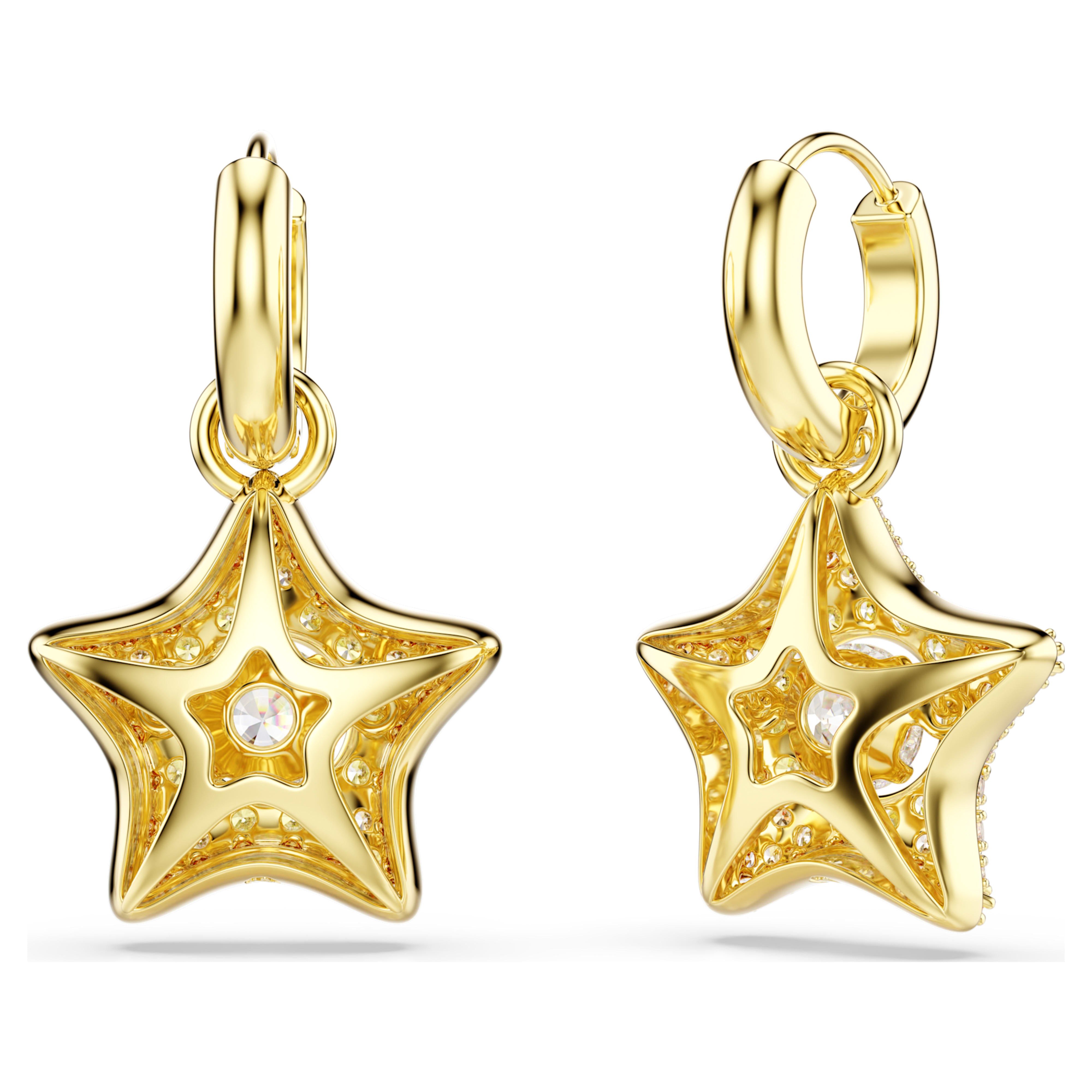 Swarovski örhängen - Sublima Luna - Stjärna - Vit & guld vy 4