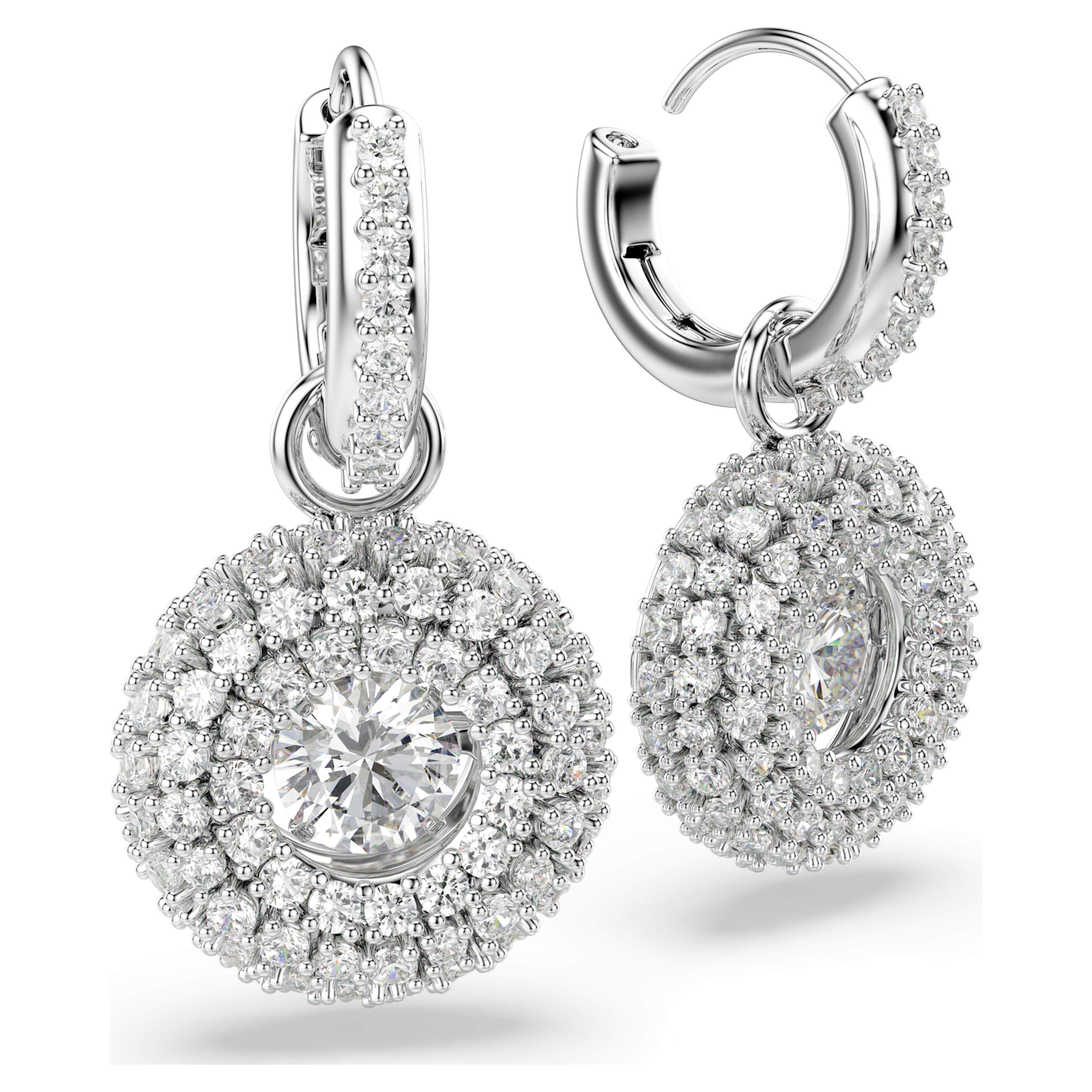 Boucles d'oreilles Swarovski - Sublima Glam - Blanc & Argenté vue 3
