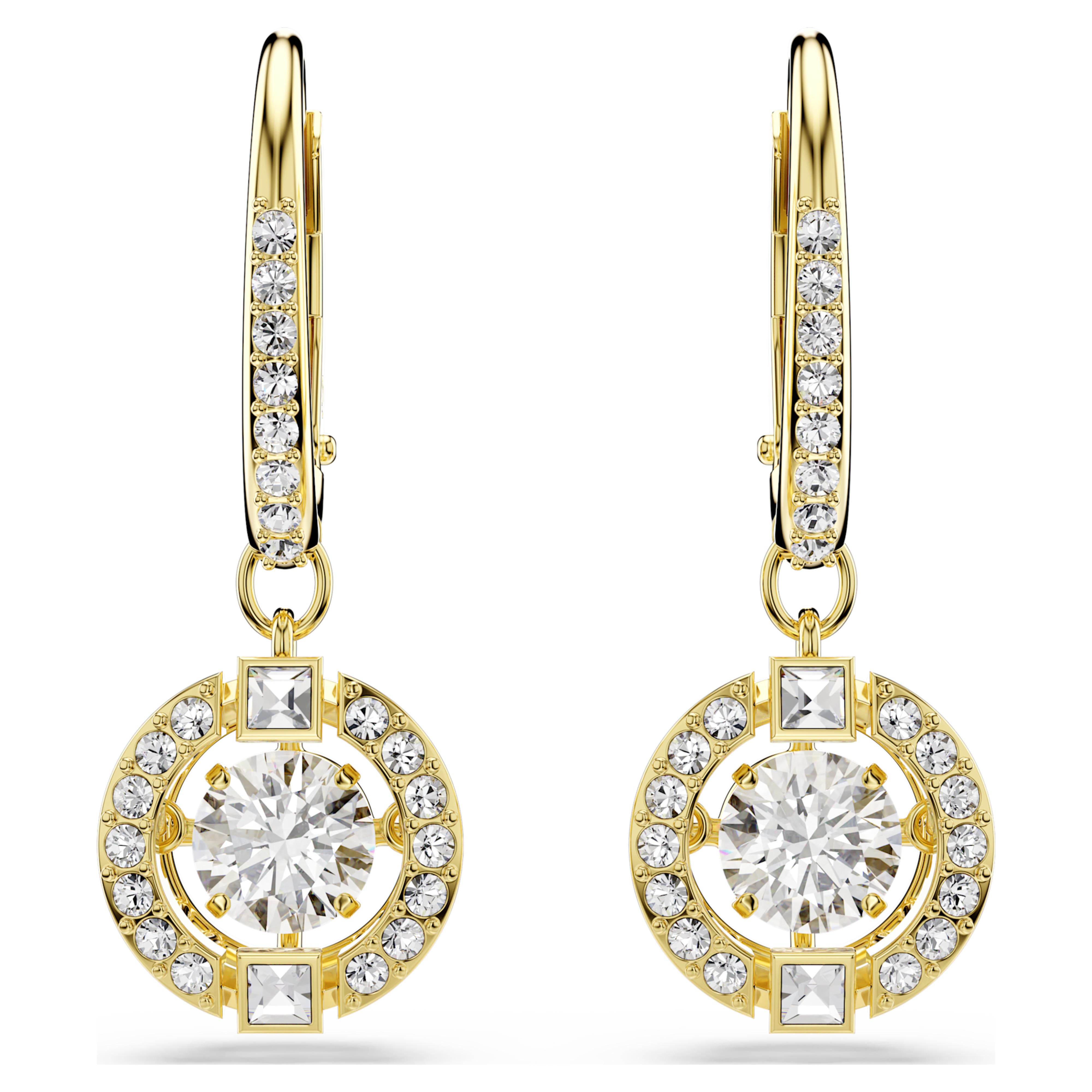 Swarovski örhängen - Una Sparkling Dance - Rund - Vit & Guld vy 5