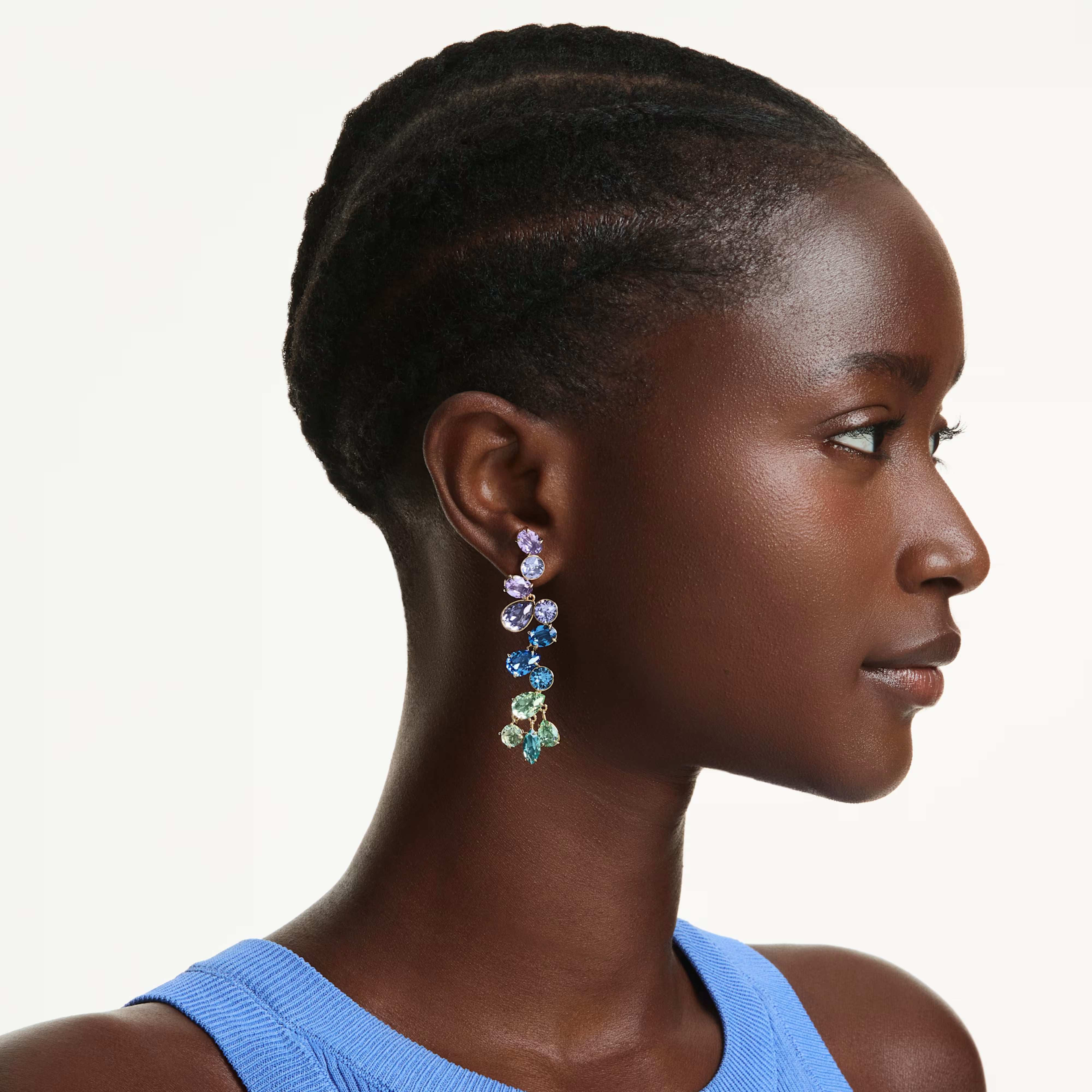 Swarovski fülbevaló - Gema - Többféle méret - Tarka és arany nézet 5