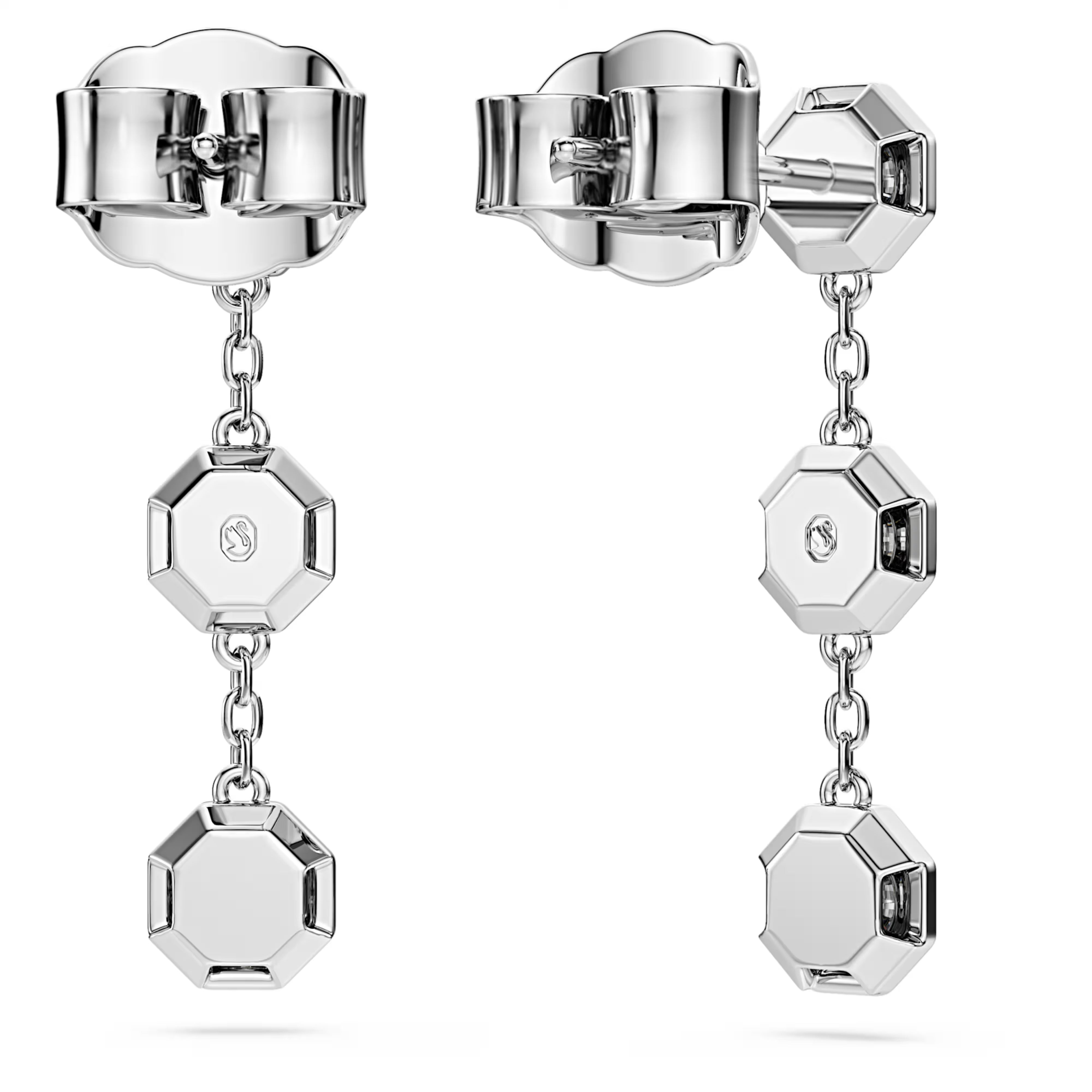 Swarovski Ohrringe – Achteck – Rundschliff, Ansicht 3