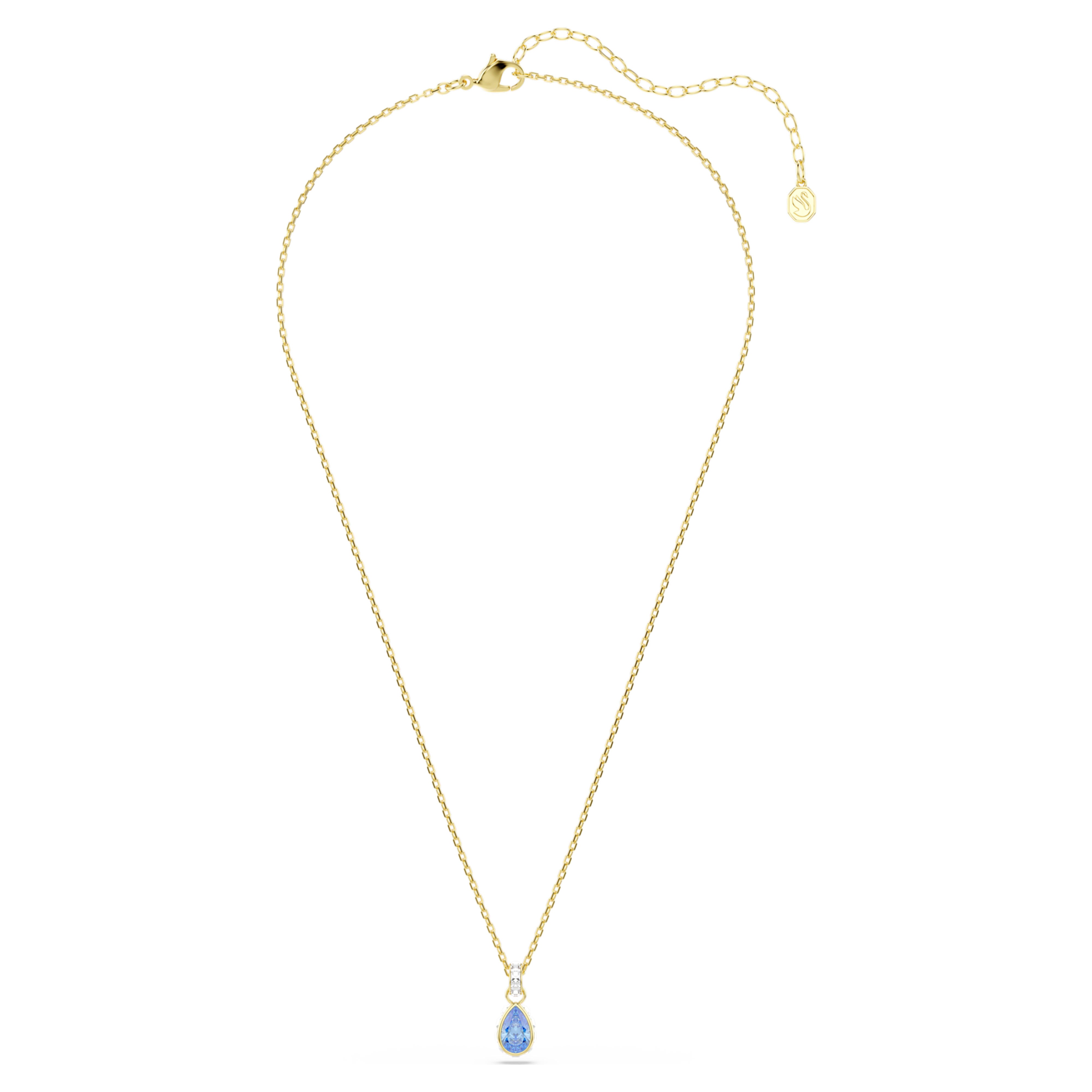 Pendentif Swarovski - Chroma - Poire - Bleu & Doré vue 5