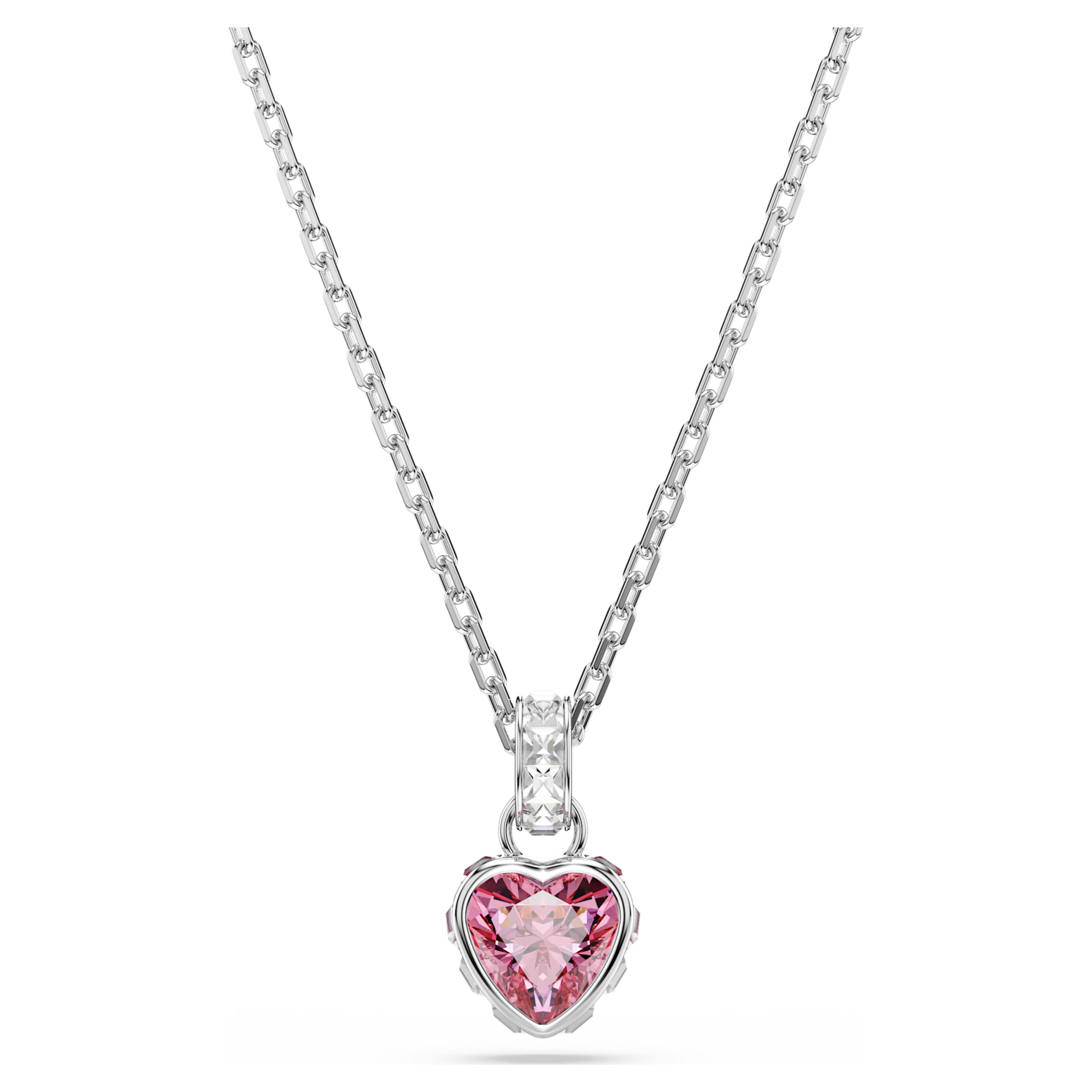 Pendentif Swarovski - Chroma - Cœur - Rose & Argenté
