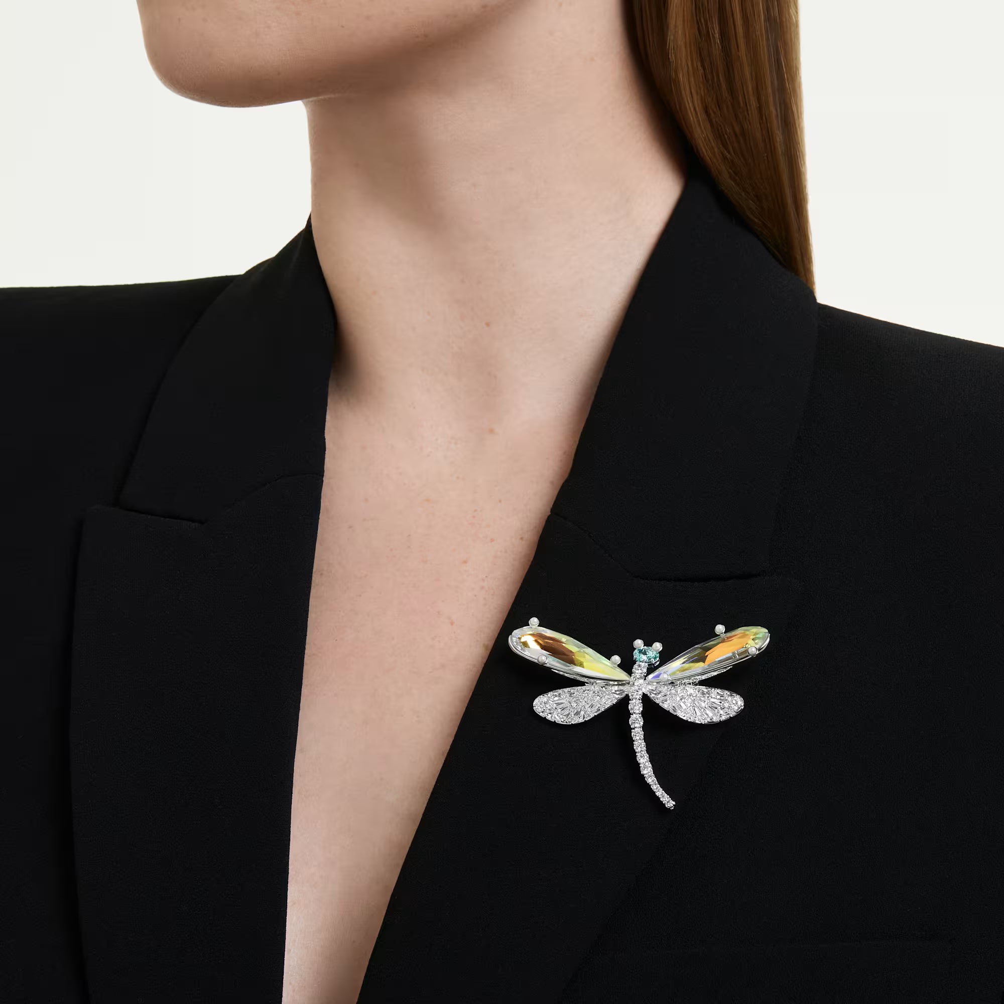 Swarovski Kolye Ucu ve Broş - Ariana Grande x Swarovski - Dragonfly - Ayarlanabilir uzunluk - Gümüş