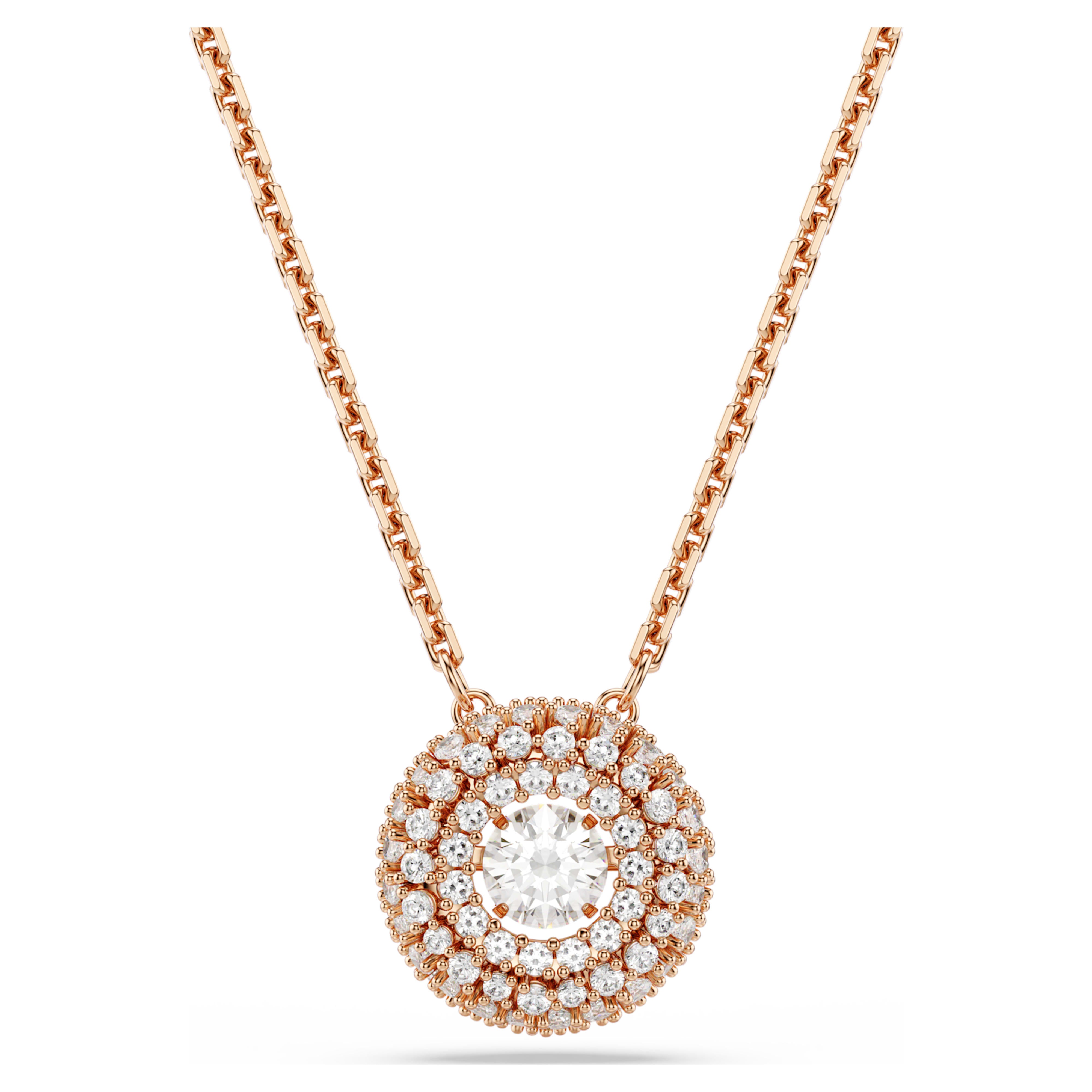 Pendentif Swarovski - Sublima Glam - Blanc & Doré Rosé