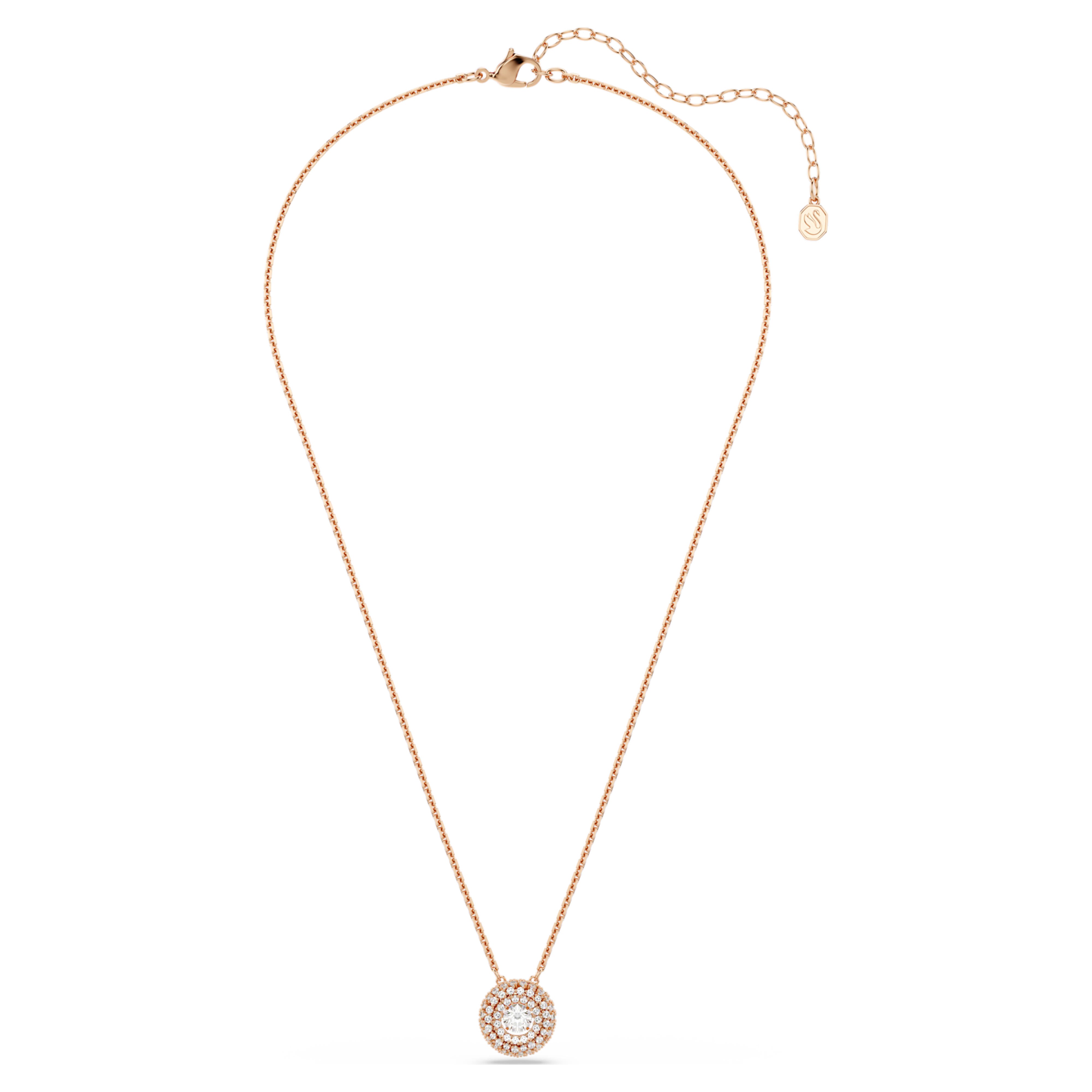 Pendentif Swarovski - Sublima Glam - Blanc & Doré Rosé vue 3