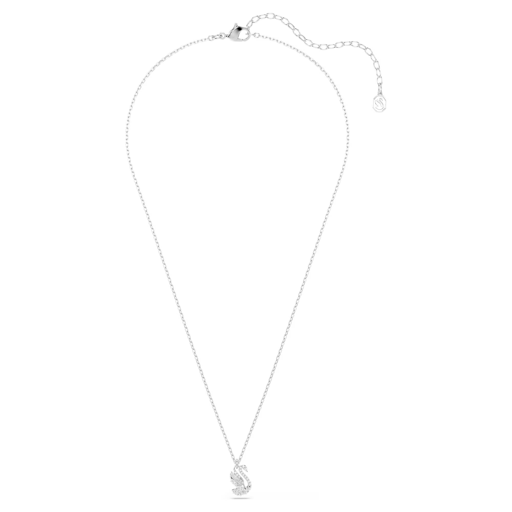 Swarovski anheng - Swan Pave - Hvit og sølv