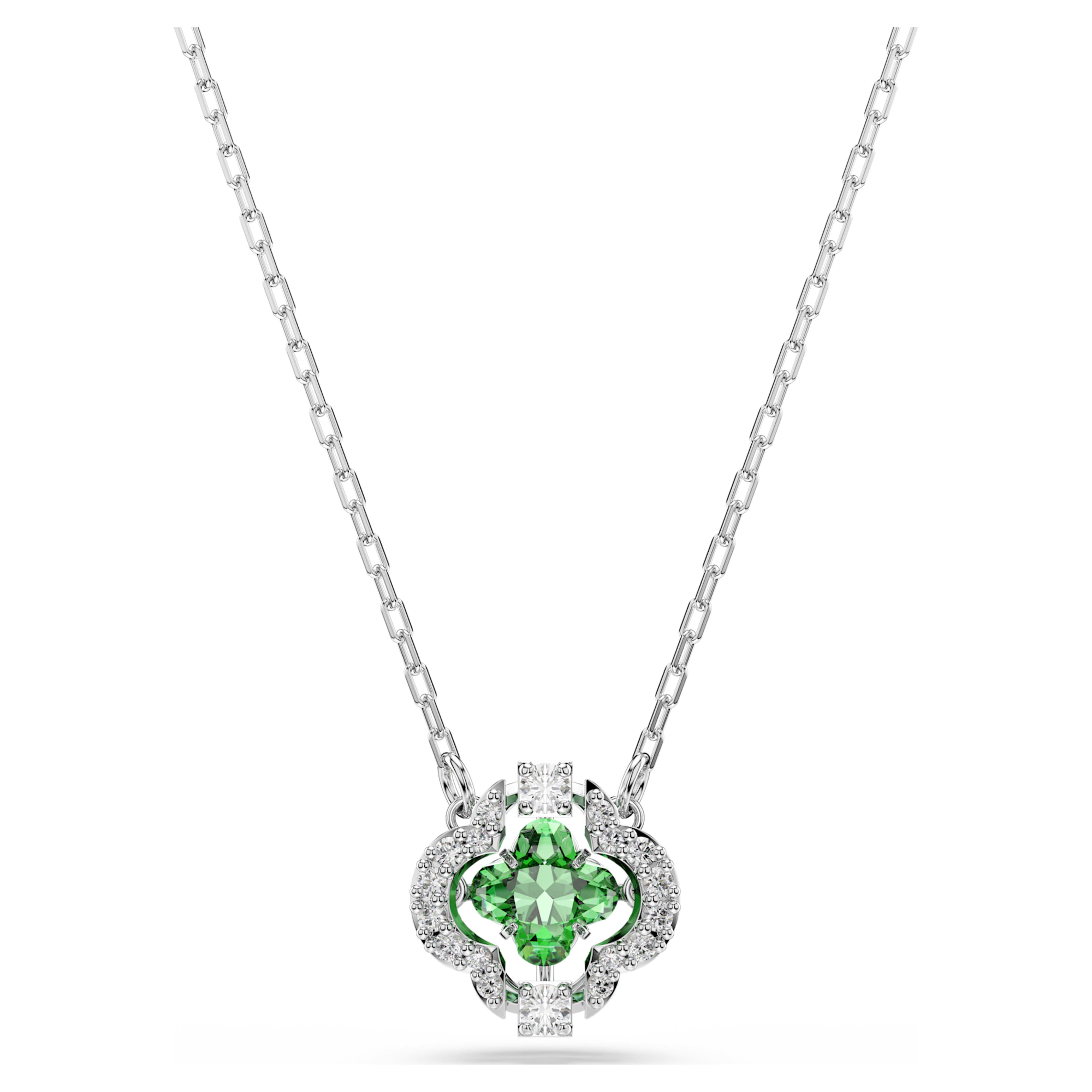 Pendentif Swarovski - Una Sparkling Dance - Trèfle - Vert & Argenté