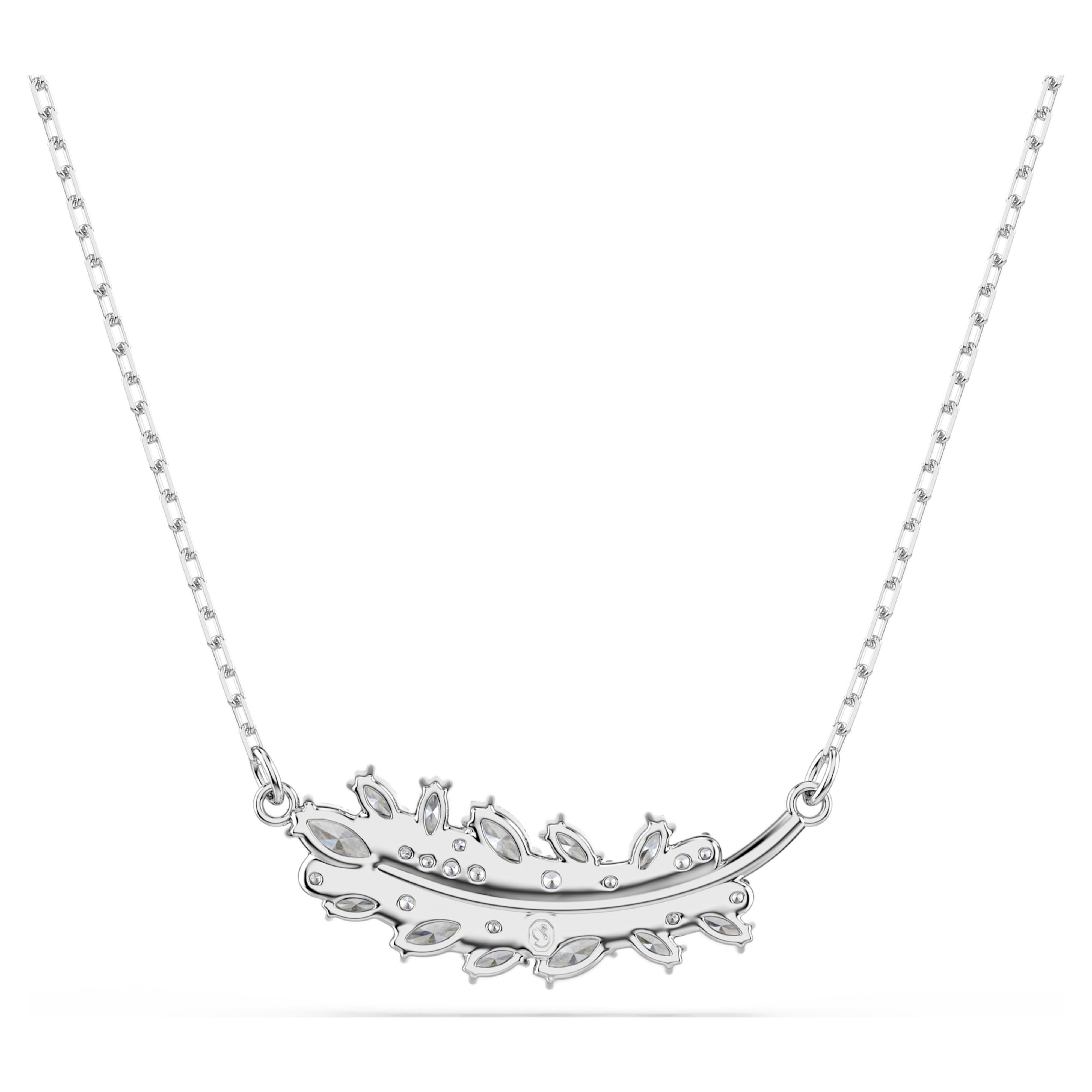 Pendentif Swarovski - Vienna Feather - Plume - Blanc & Argenté vue 4