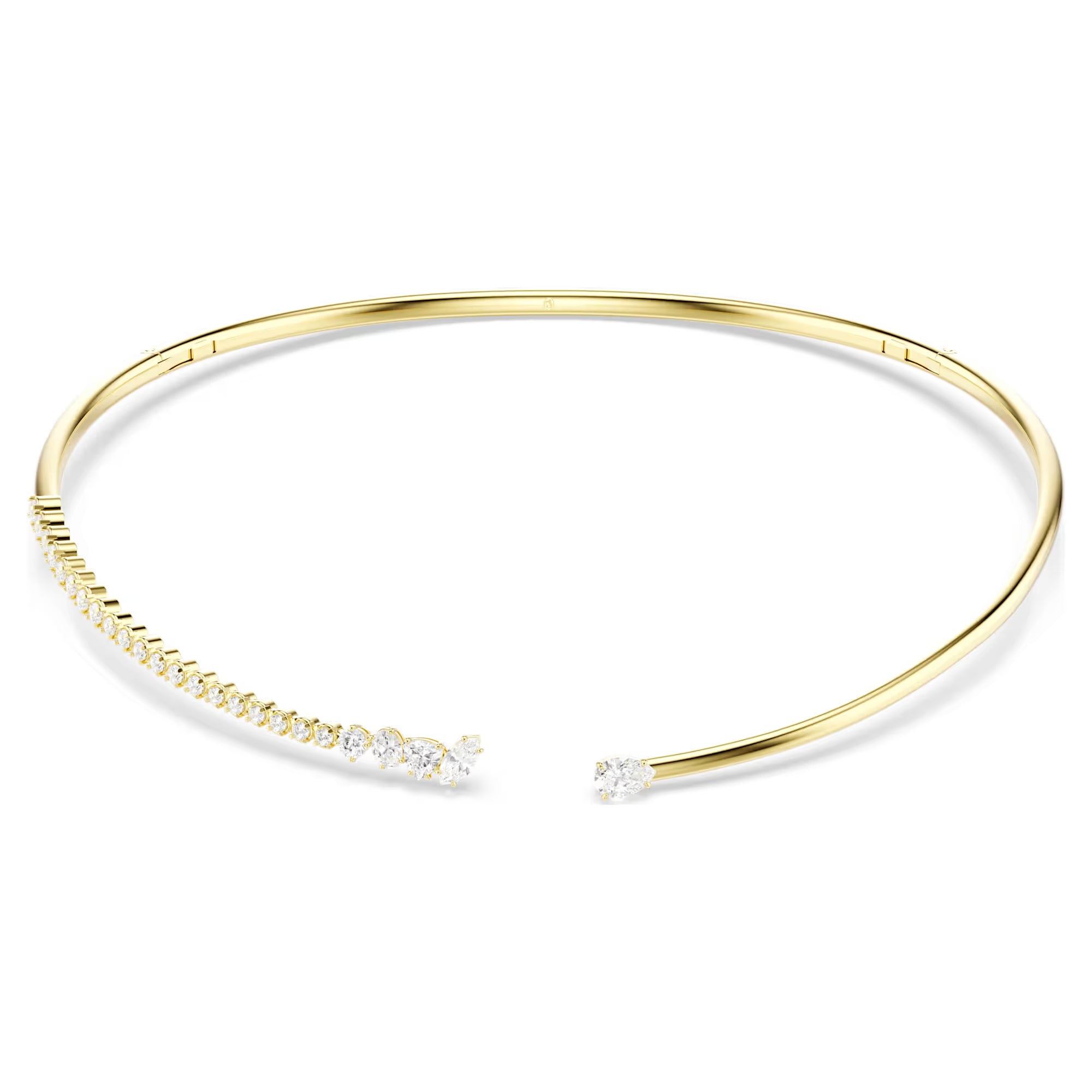 Colar Swarovski - Mesmera - Vários Tamanhos - Branco e Dourado
