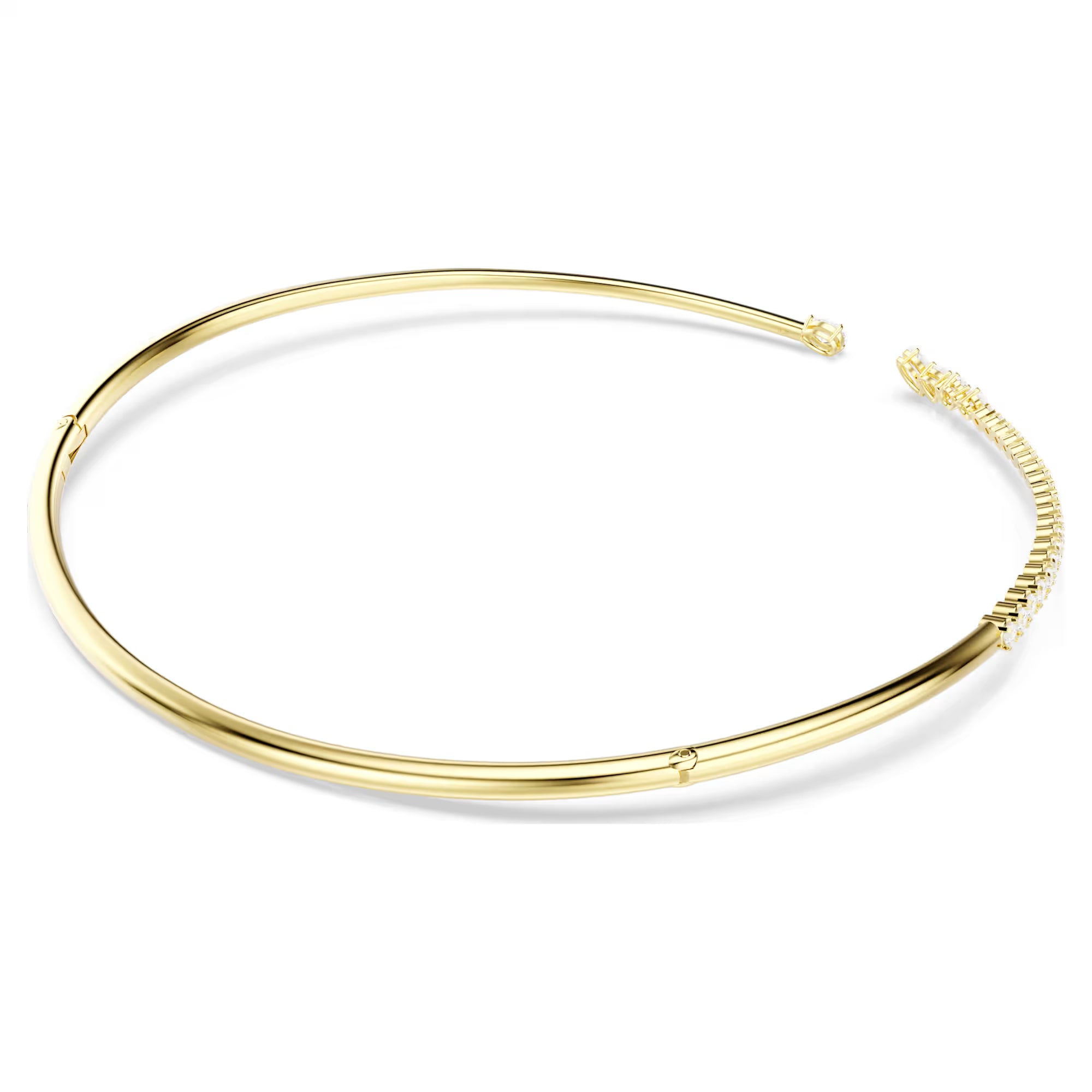 Colar Swarovski - Mesmera - Vários Tamanhos - Branco e Dourado