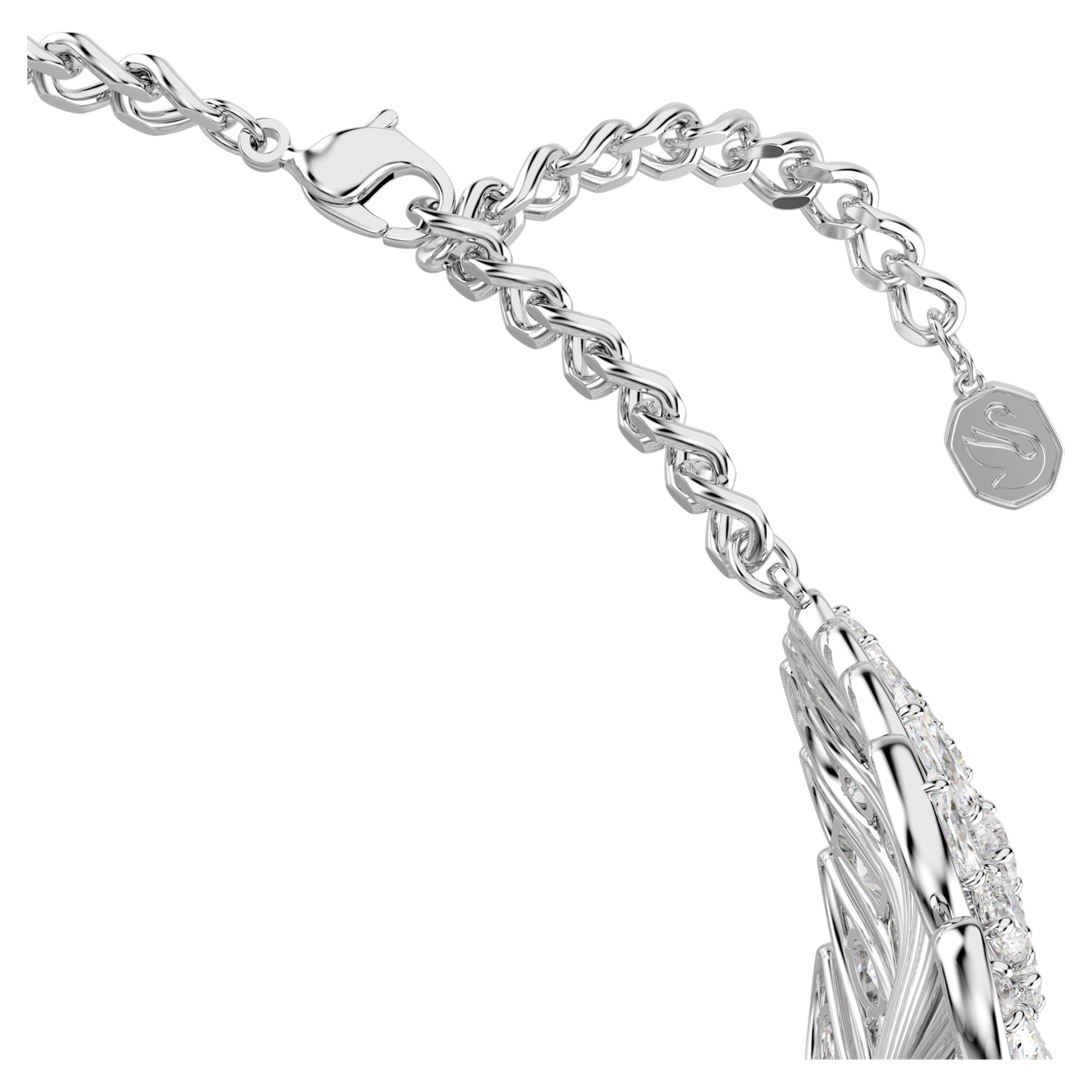 Ras-de-Cou Swarovski - Vienna Feather - Blanc & Argenté vue 3