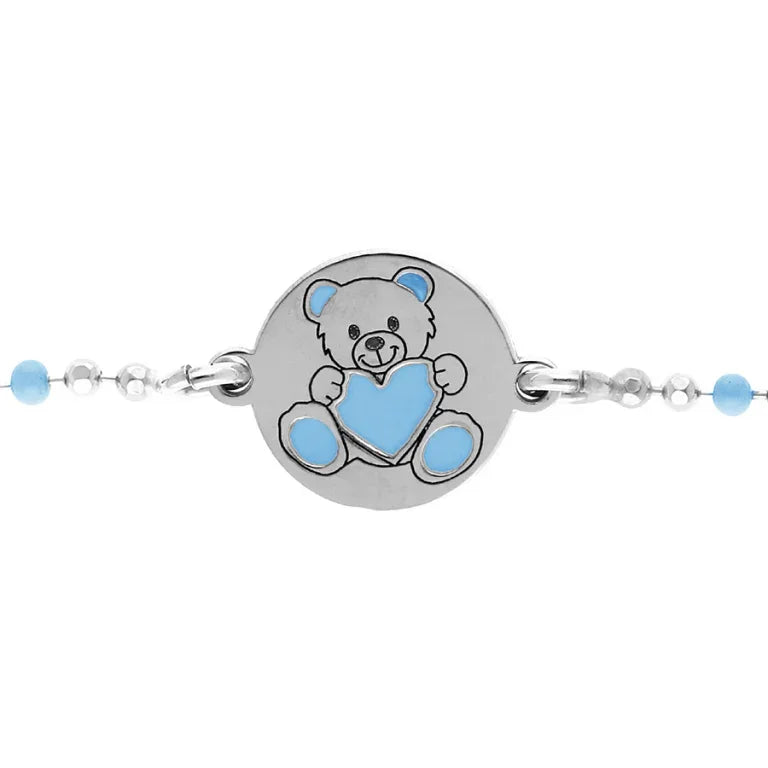 Pulsera Oso Azul – Plata | Azuline