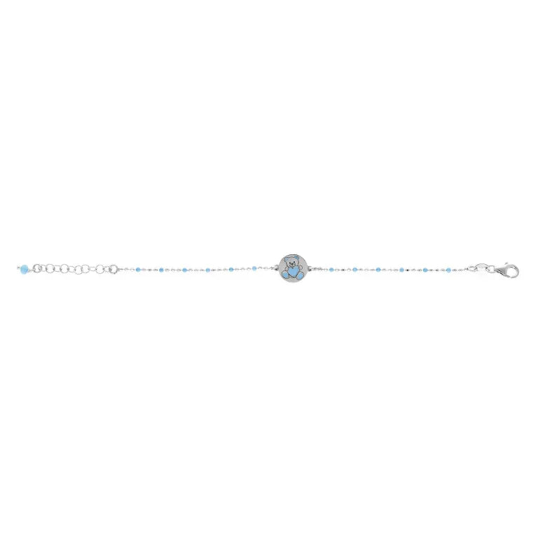 Pulsera Oso Azul – Plata | Azuline ver 2