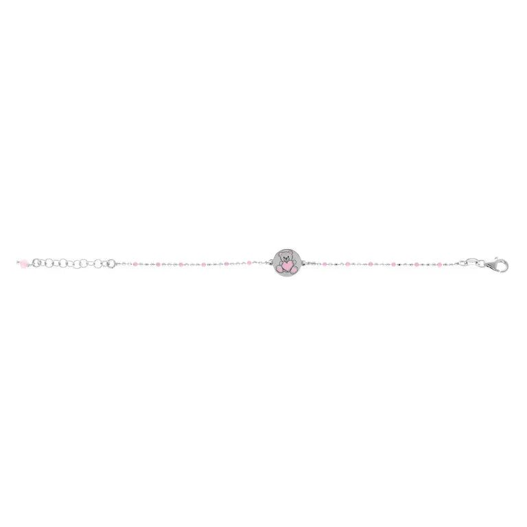 Pulsera Corazón Oso – Plata | Azuline ver 2