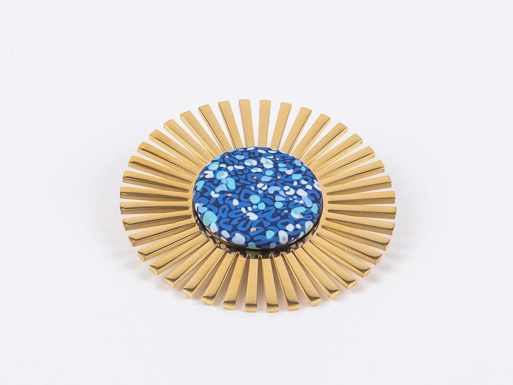 Brooch - Golden Steel - 25mm - Yaya Factory