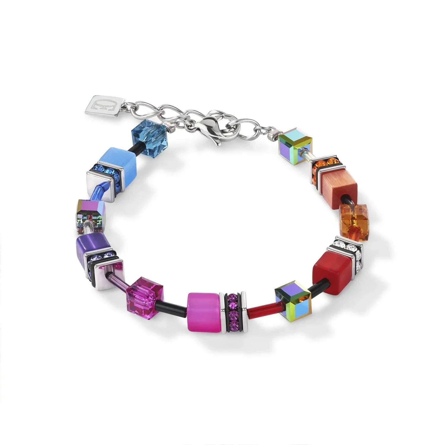 Colección - Pulsera Multicolor Arcoíris de Plata - ¡ Cœur de Lion