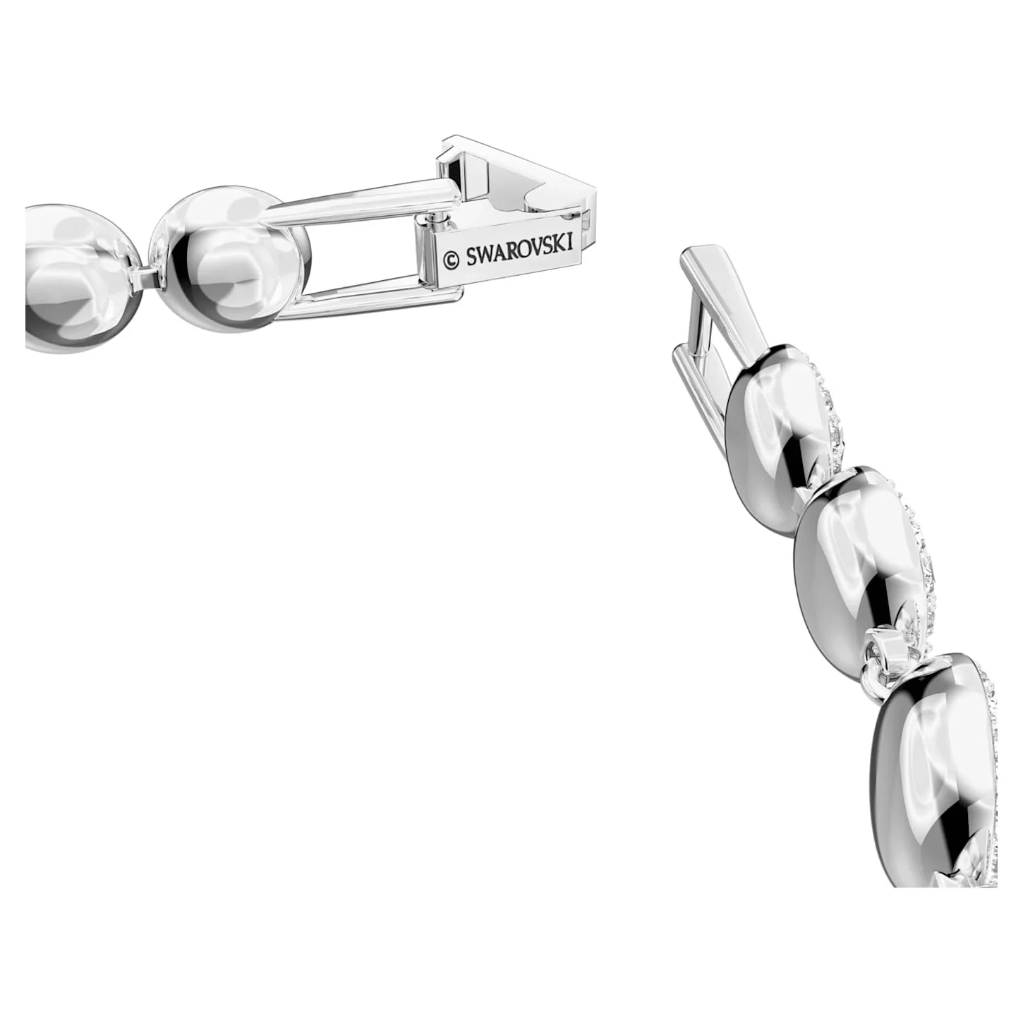 Una Angelic Tennis-Armband, klein, rund, Weiß-Silber – Swarovski-Ansicht 3
