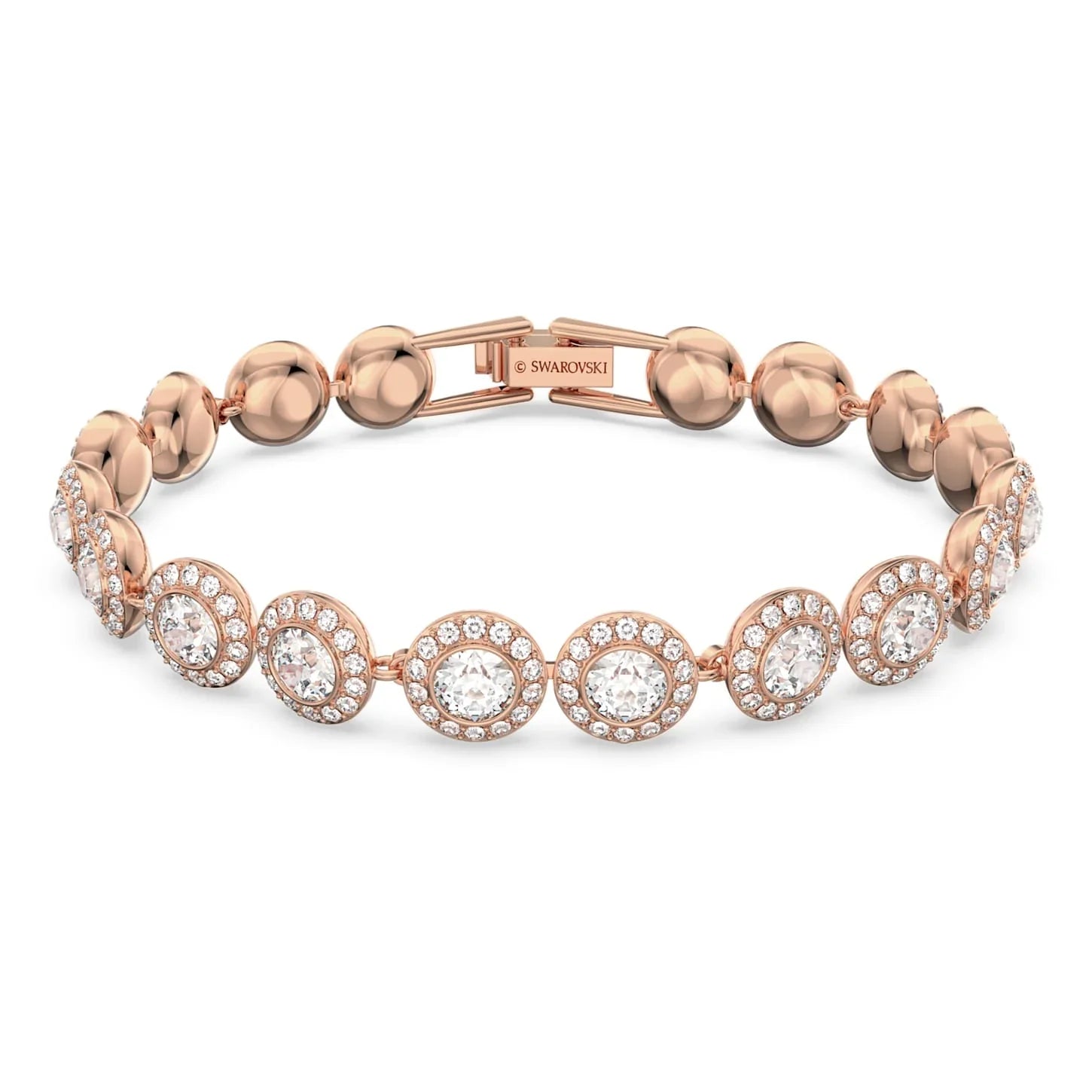 Swarovski armband - Una Angelic - Rund storlek - Vit & Rosé