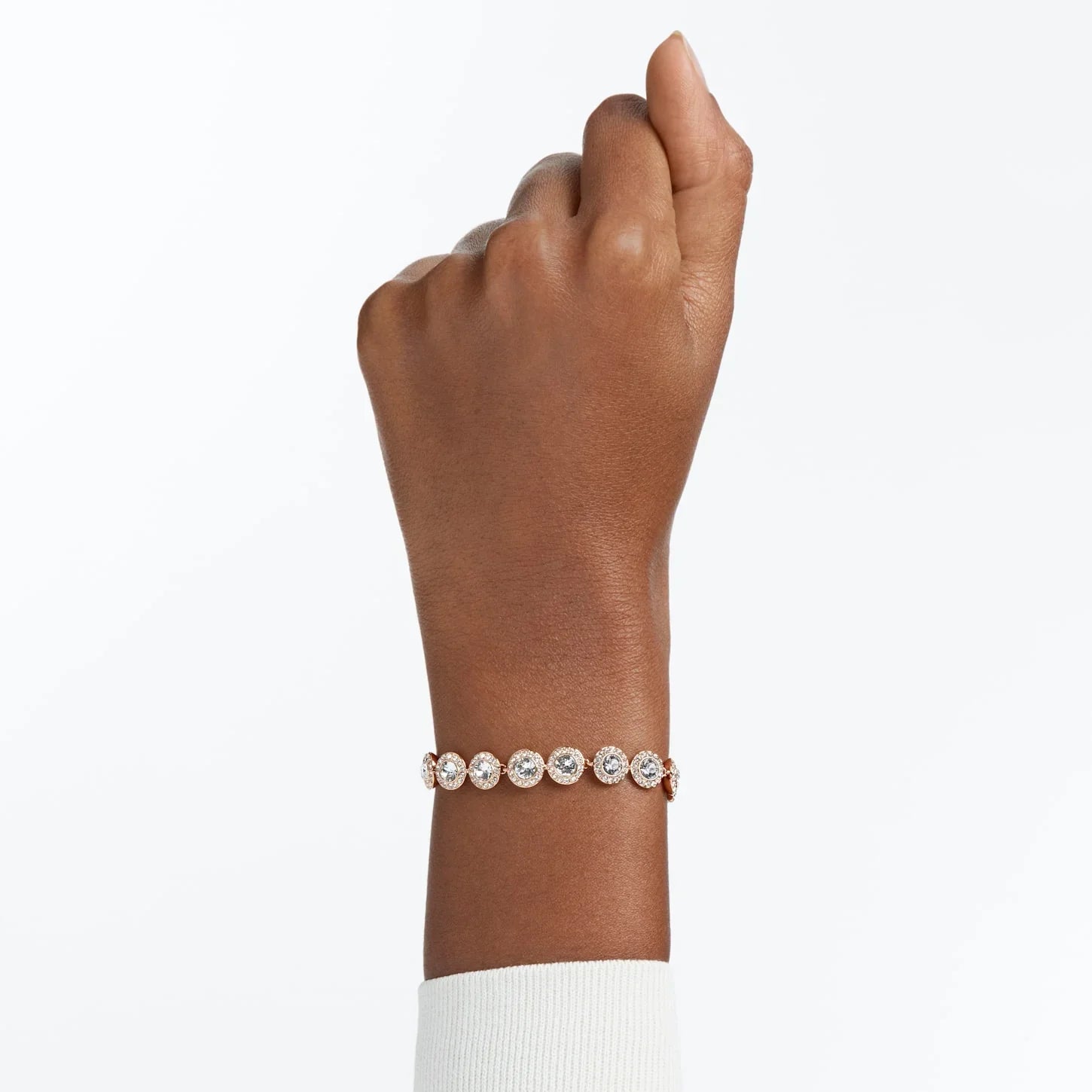 Swarovski armband - Una Angelic - Rund storlek - Vit & Rosévy 2
