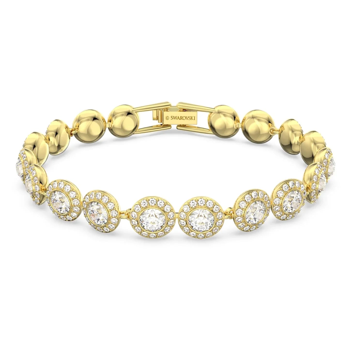 Swarovski armband - Una Angelic - Rund storlek - Vit & Guld