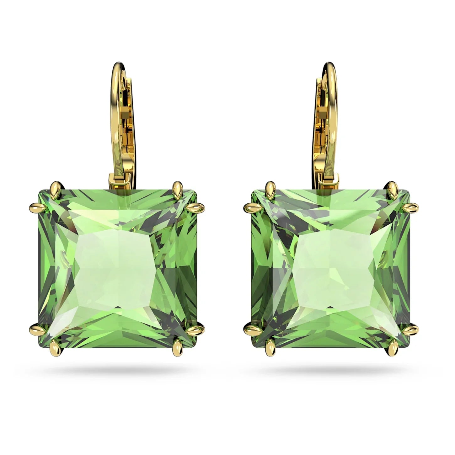 Swarovski örhängen - Millenia - Grön & guldfärgad plätering