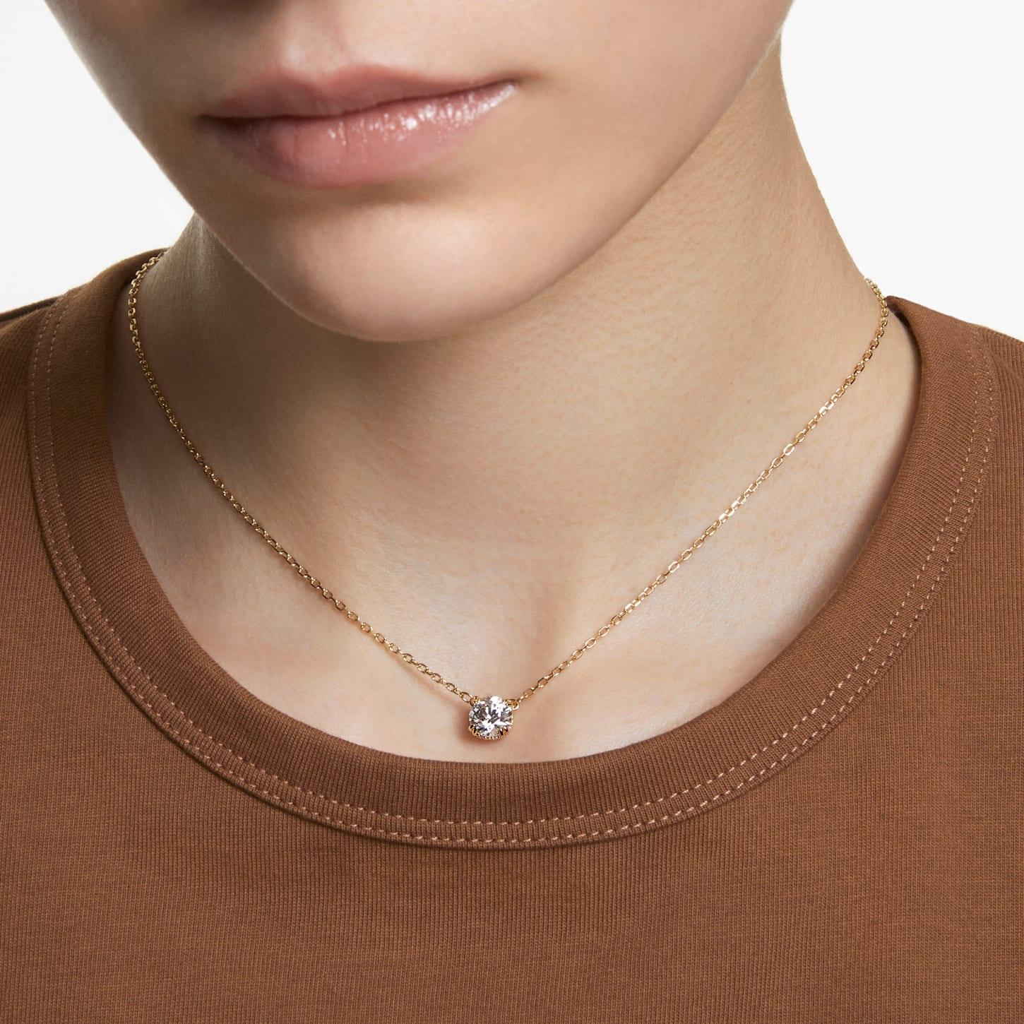 Pingente Constella redondo em ouro branco – visão Swarovski 2