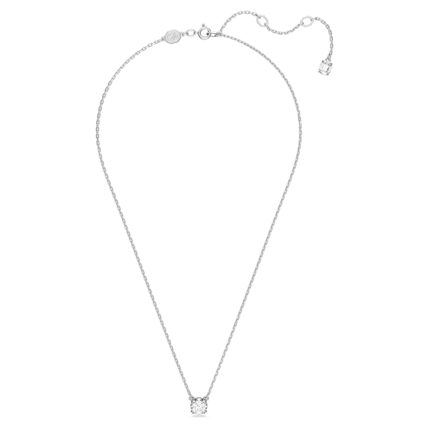 Ciondolo Swarovski - Stilla - Taglio rotondo - Bianco e argento visualizza 3