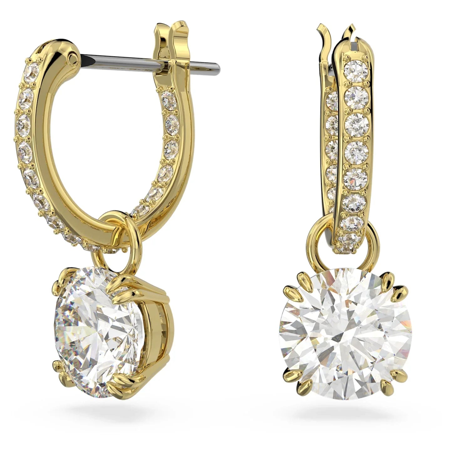 Damskie kolczyki Constella z białego złota – Swarovski