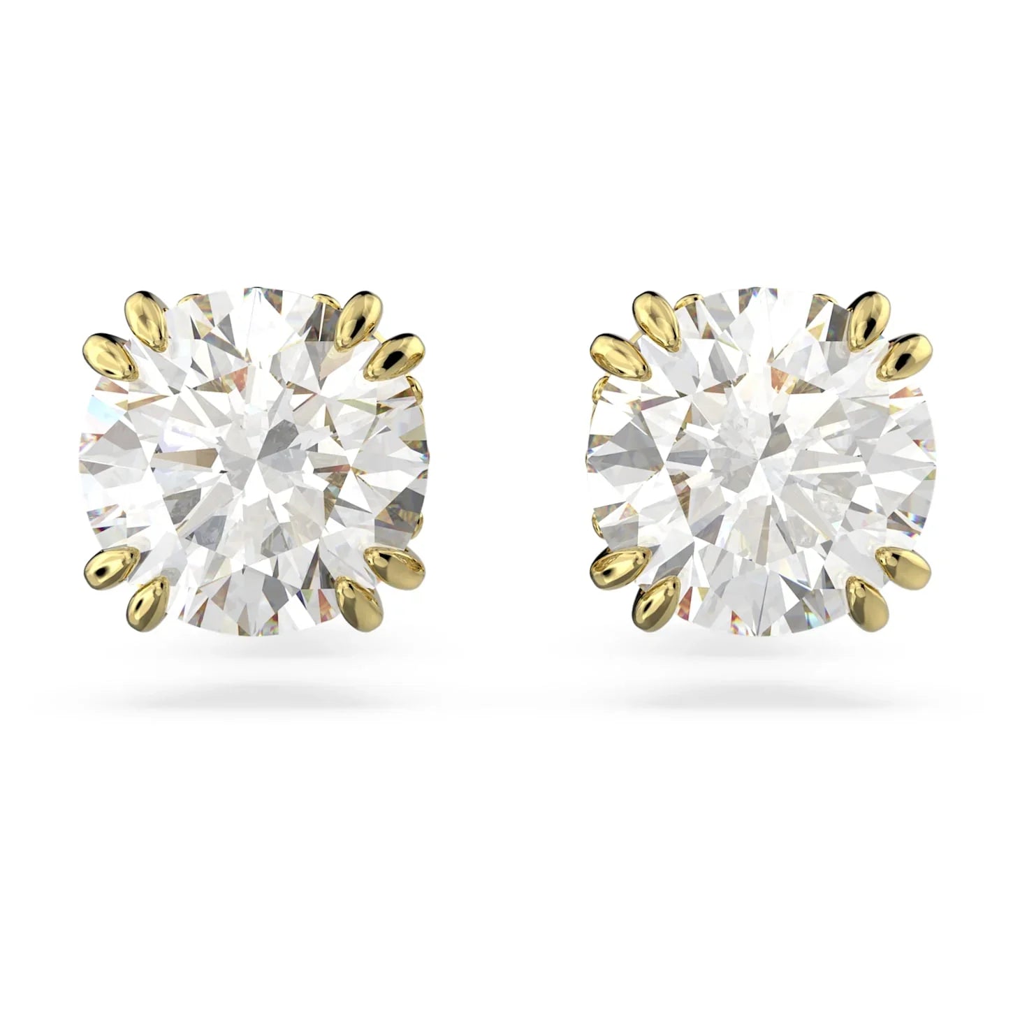 Damskie kolczyki sztyfty Constella z białego złota – Swarovski