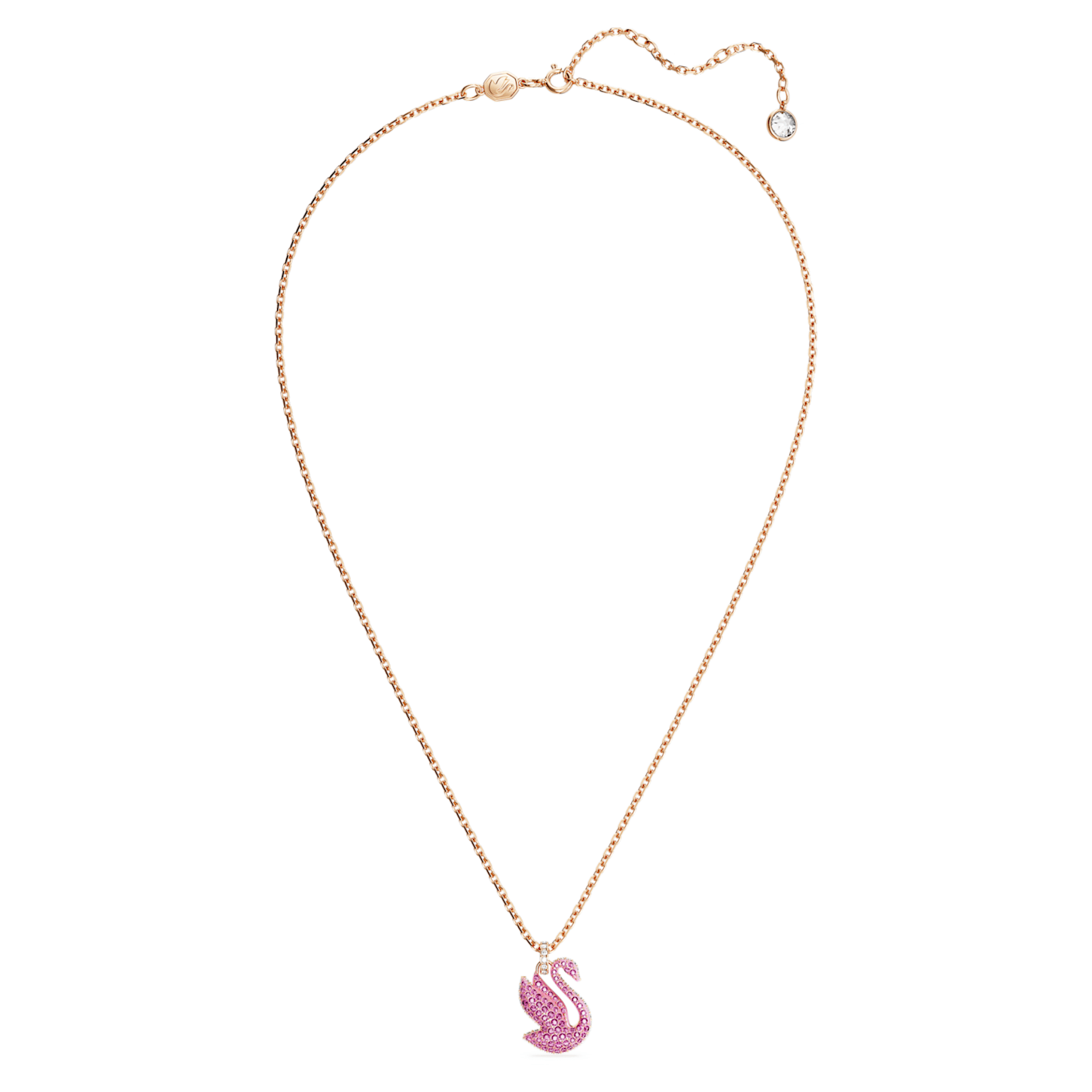 Swan Pendant Swan Medium Pink Rose Gold – Swarovski