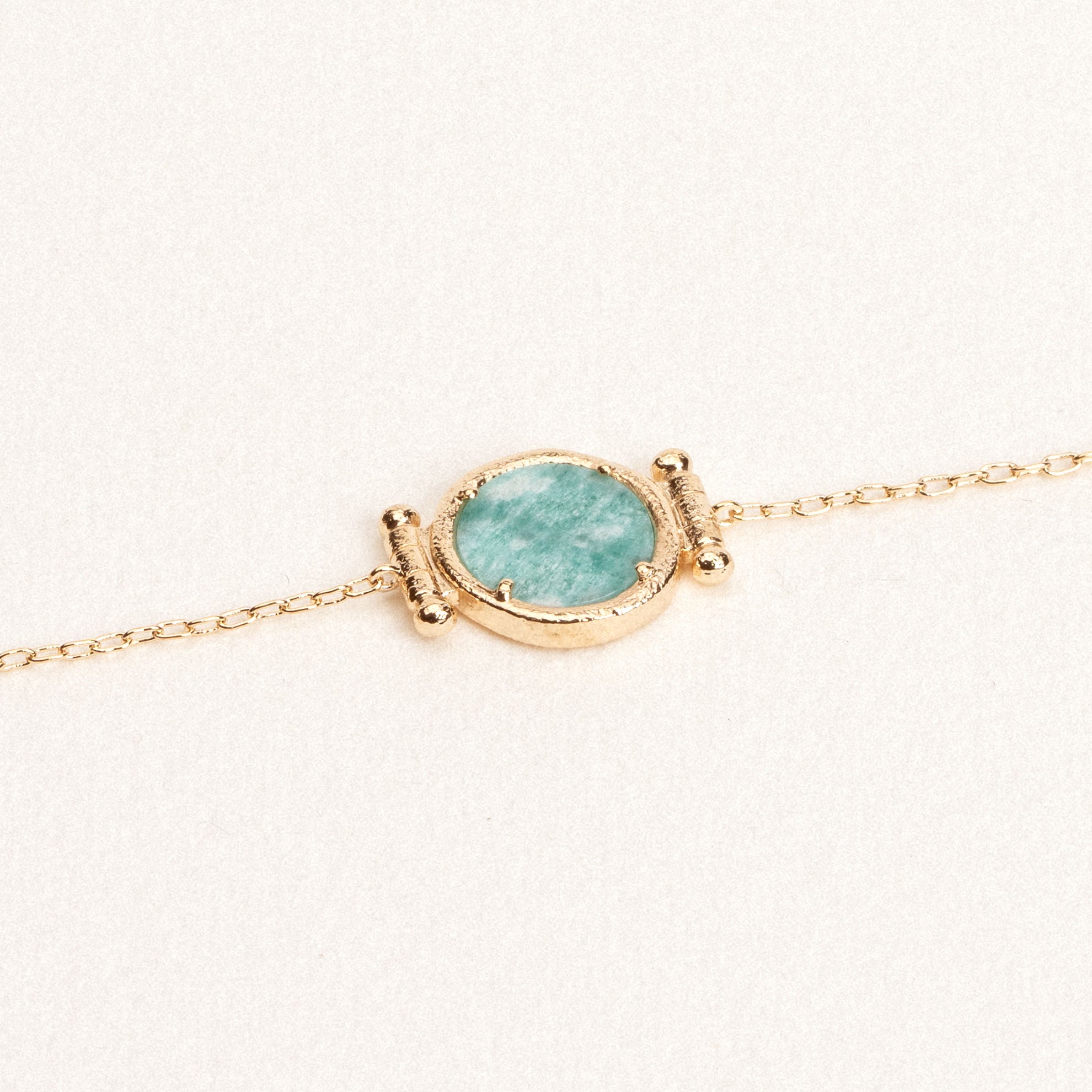 Salomé - Amazonita - Pulseira Banhada a Ouro - Ana et Cha