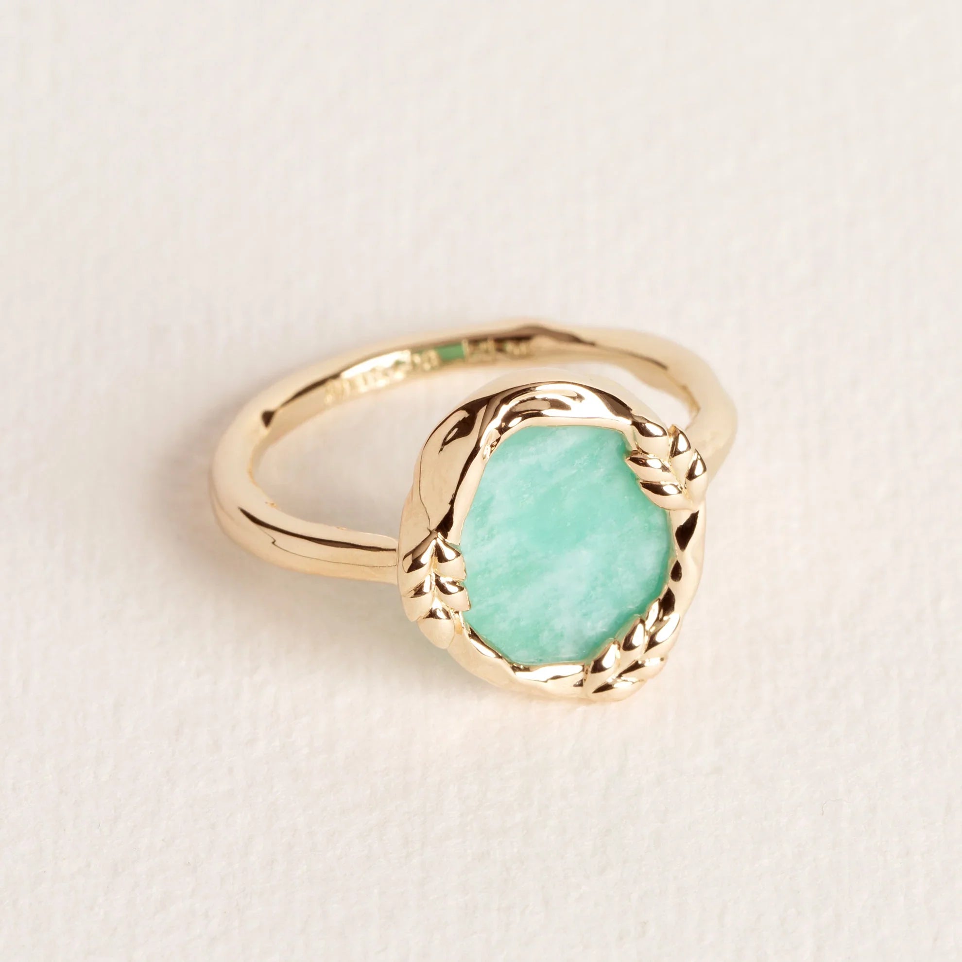 Poppi - Amazonite - Aranyozott gyűrű - Ana és Cha