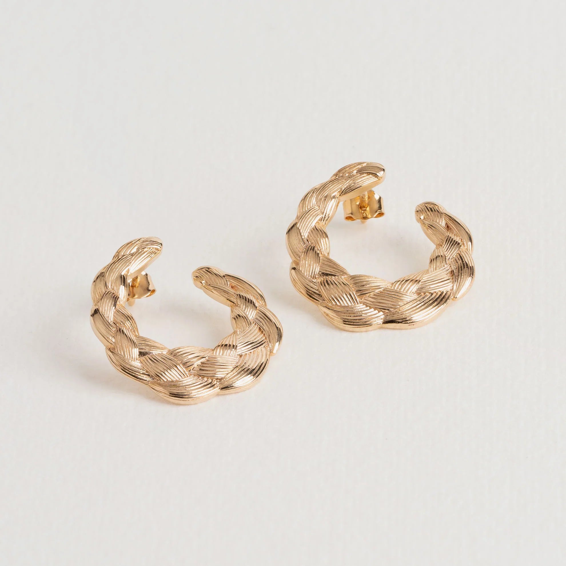 Maeva - Pendientes Aros Chapados en Oro - Ana et Cha