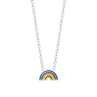 Regenbogen-Halskette – Silber | Azuline