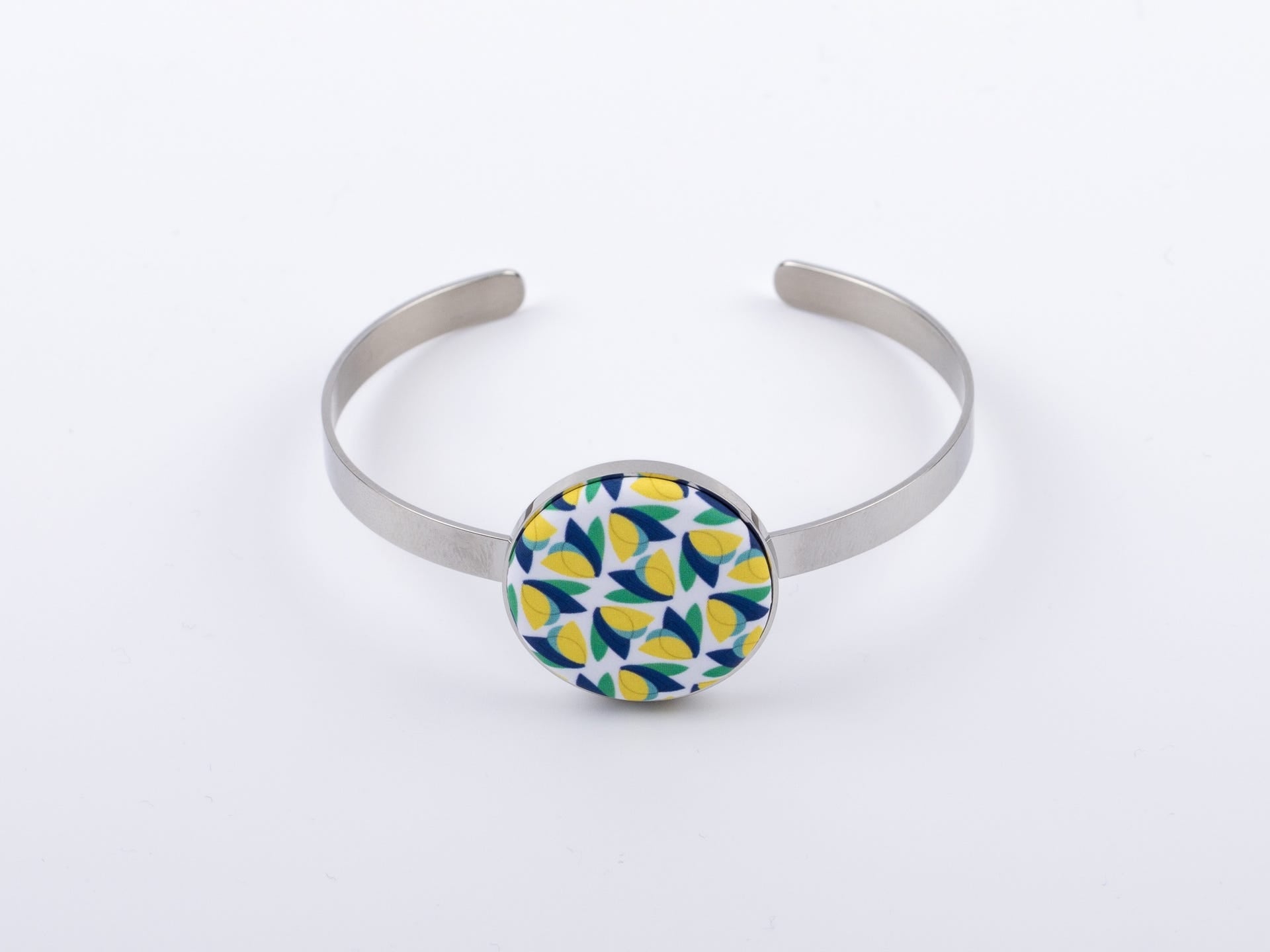 Pulsera - Acero plateado - Brazalete - 25 mm - Yaya Factory