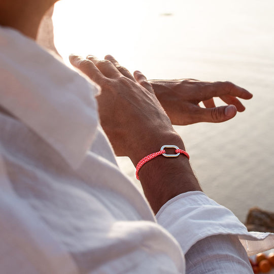 Eslabón 22mm - Naranja Fluo y Blanco - Le Vent à la Française