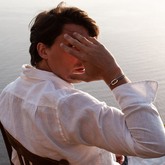 Link 22mm - Sky Blue and Beige - Le Vent à la Française