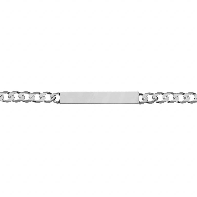 Identitätsarmband Gravurarmband aus 925er Silber mit gravierbarer Plakette